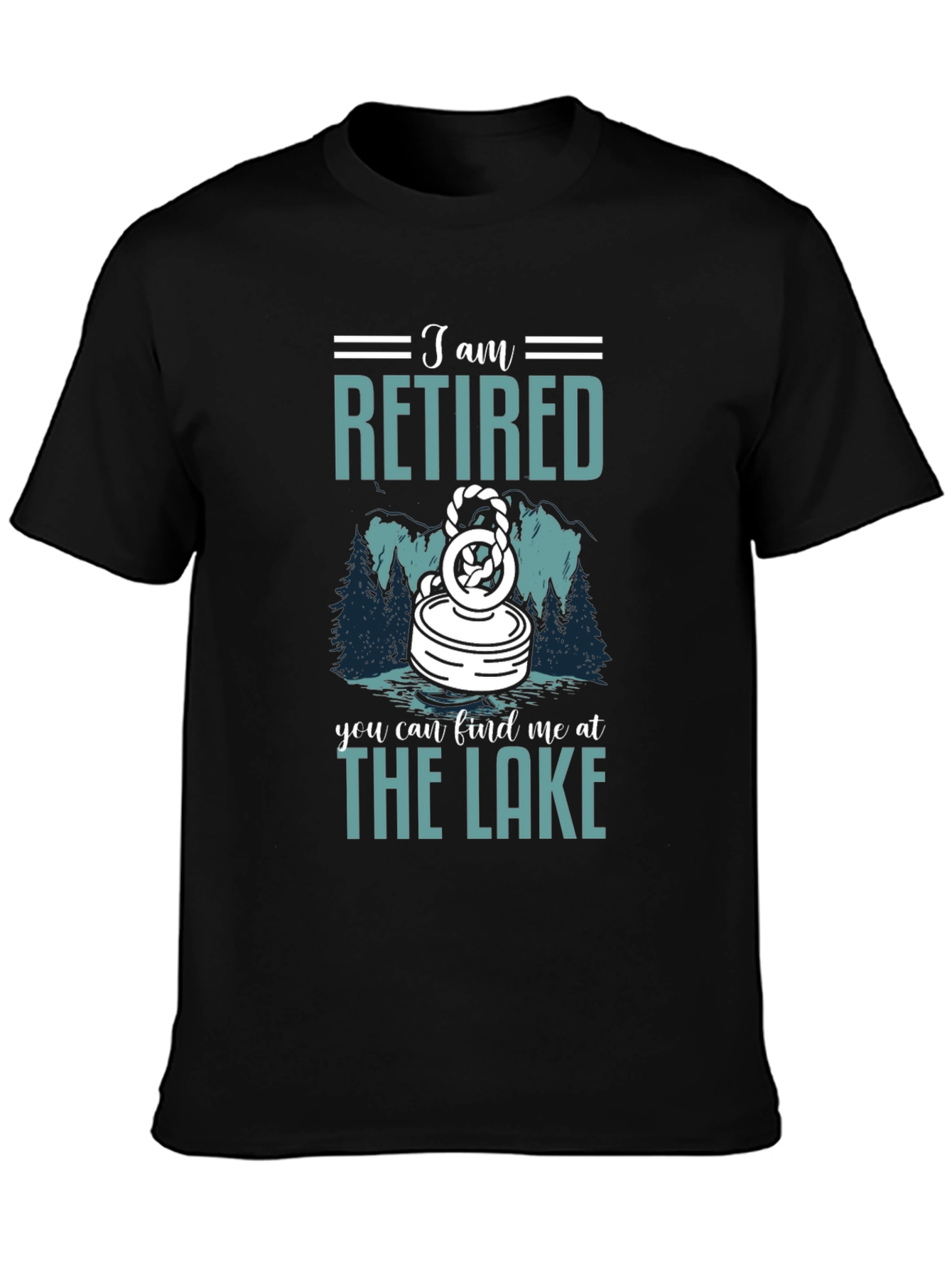 Black Retired Lake T-Shirt view 3