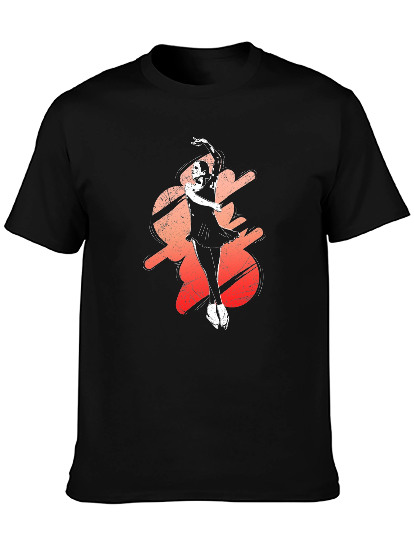 Black Ballerina Dance Graphic Tee - Stylish Black T-Shirt view 3