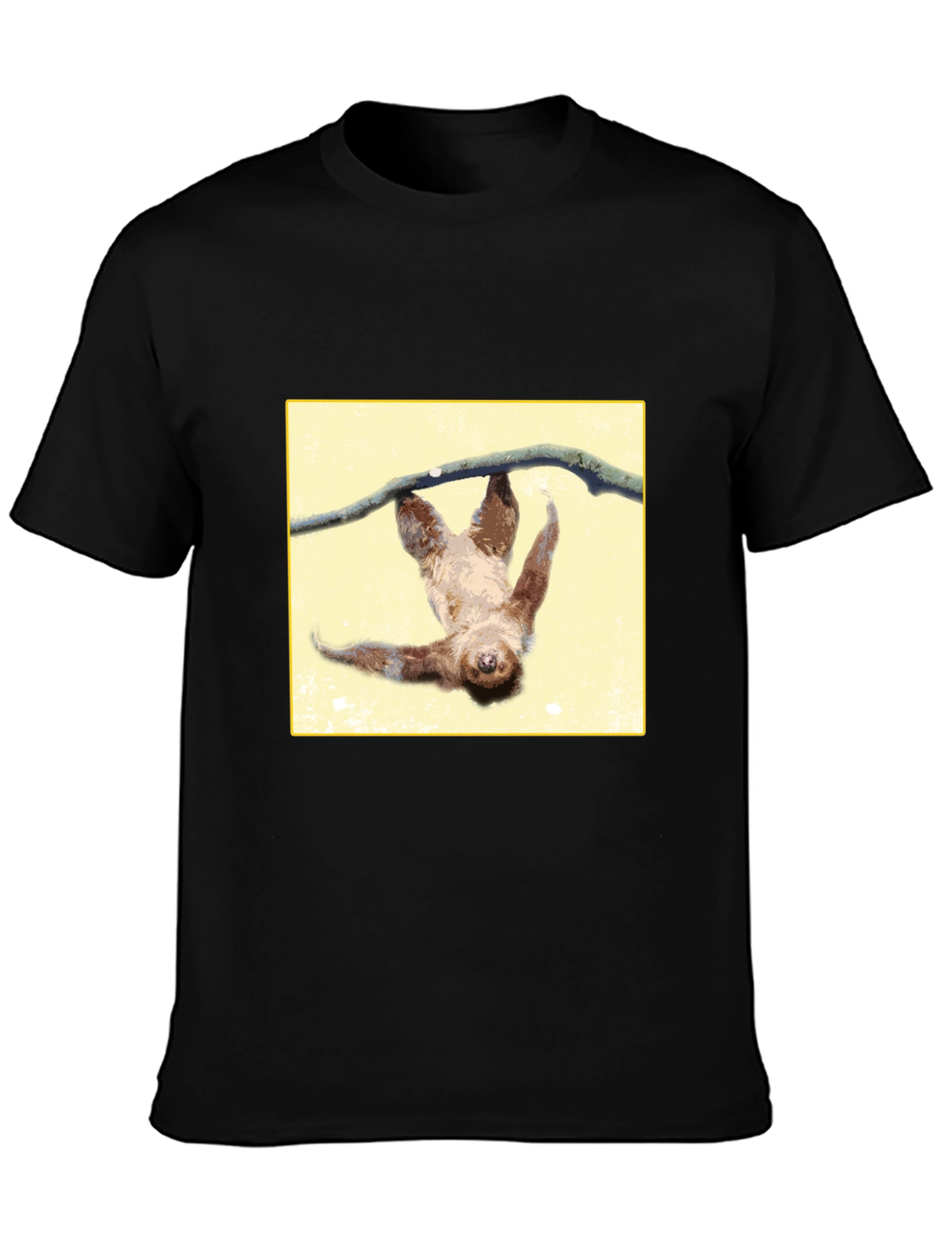 Black Sloth Hanging Around T-Shirt view 3