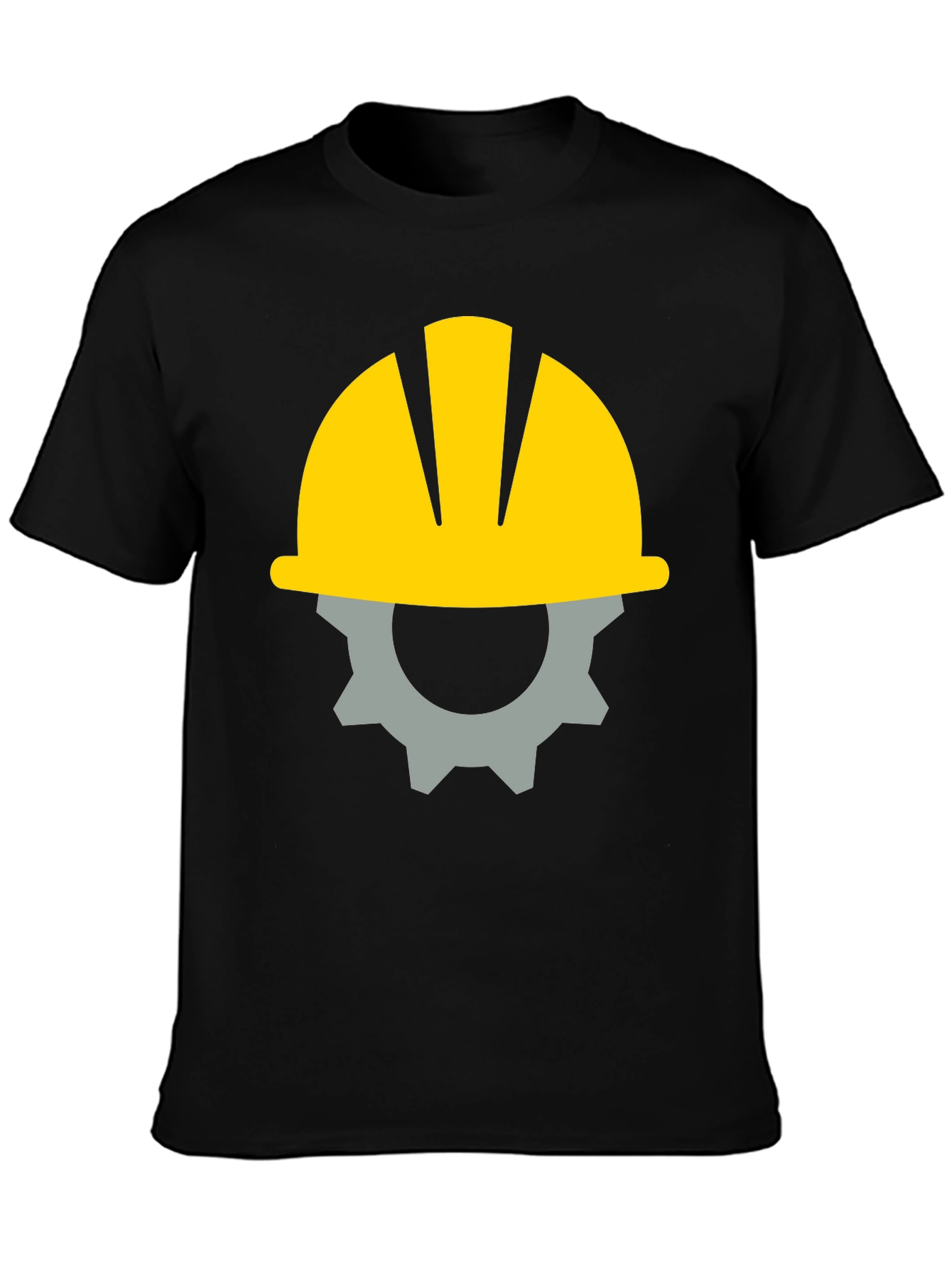 Black Construction Worker Graphic Tee - Black view 3
