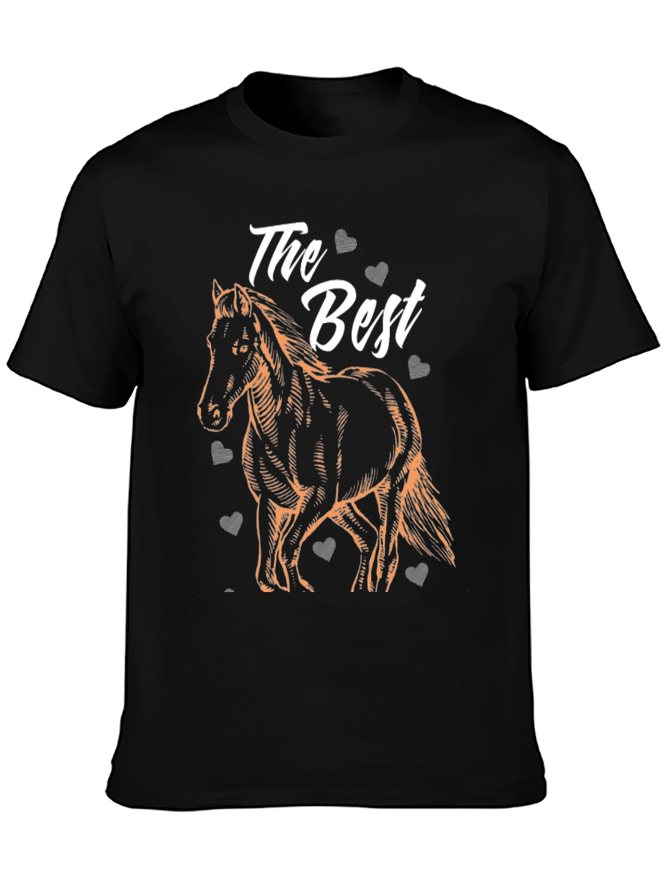 Black The Best Horse Graphic T-Shirt view 3