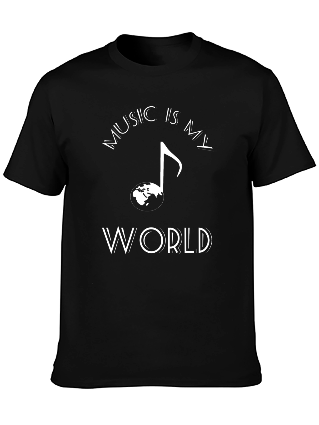 Black Music Is My World Graphic Tee - Black view 3