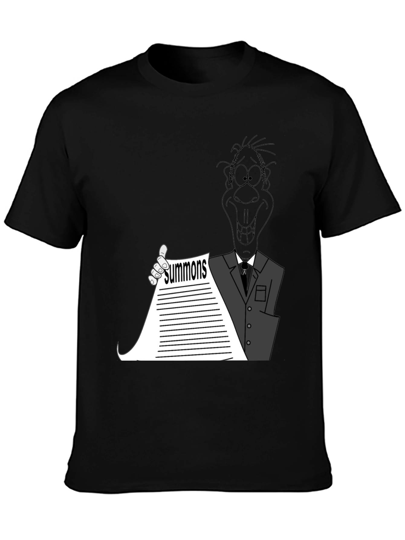 Black Cartoon Summons Black T-Shirt view 3