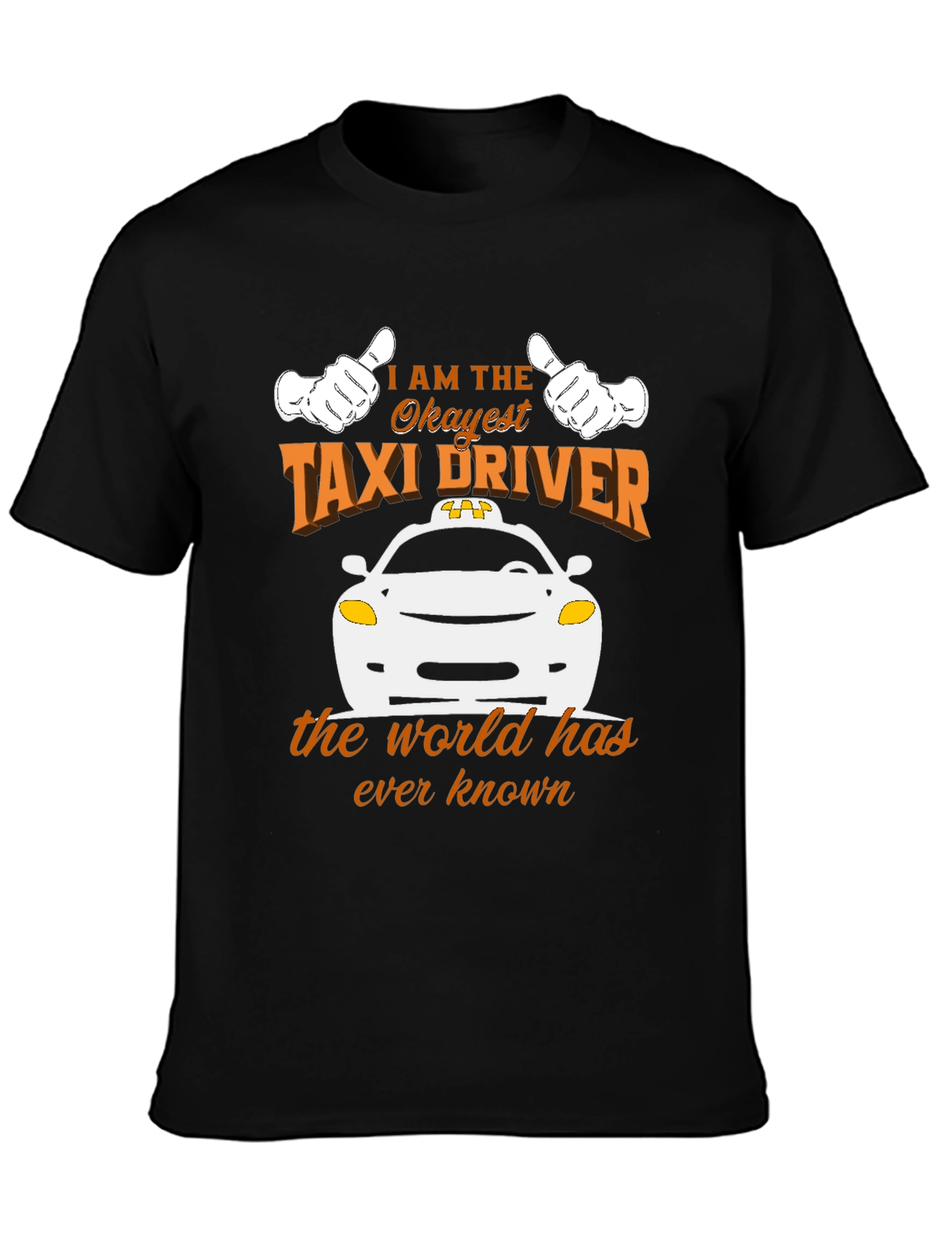 Black Okayest Taxi Driver Graphic Tee - Unisex view 3