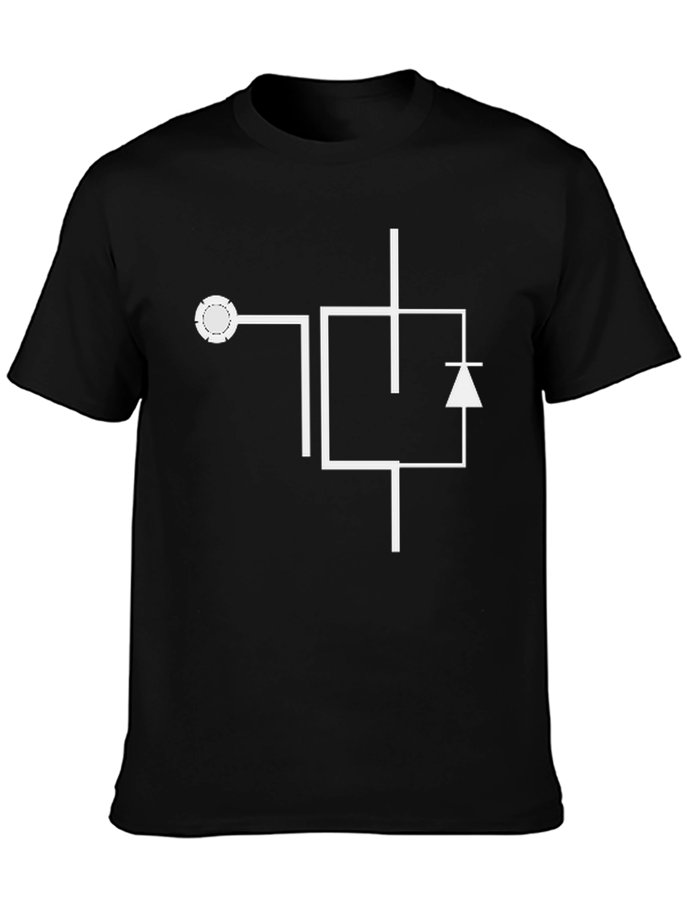 Black Electronics Engineer T-Shirt - Circuit Symbol view 3