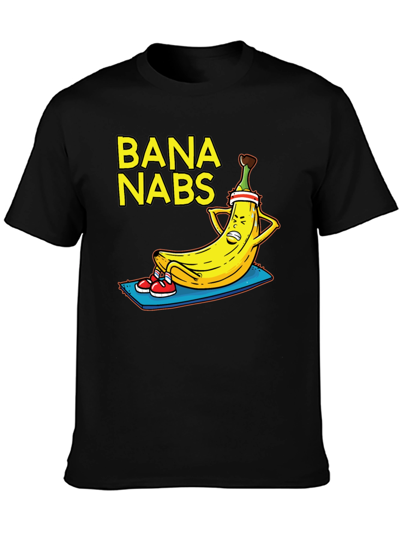 Black Bana Nabs Funny Workout T-Shirt  view 3