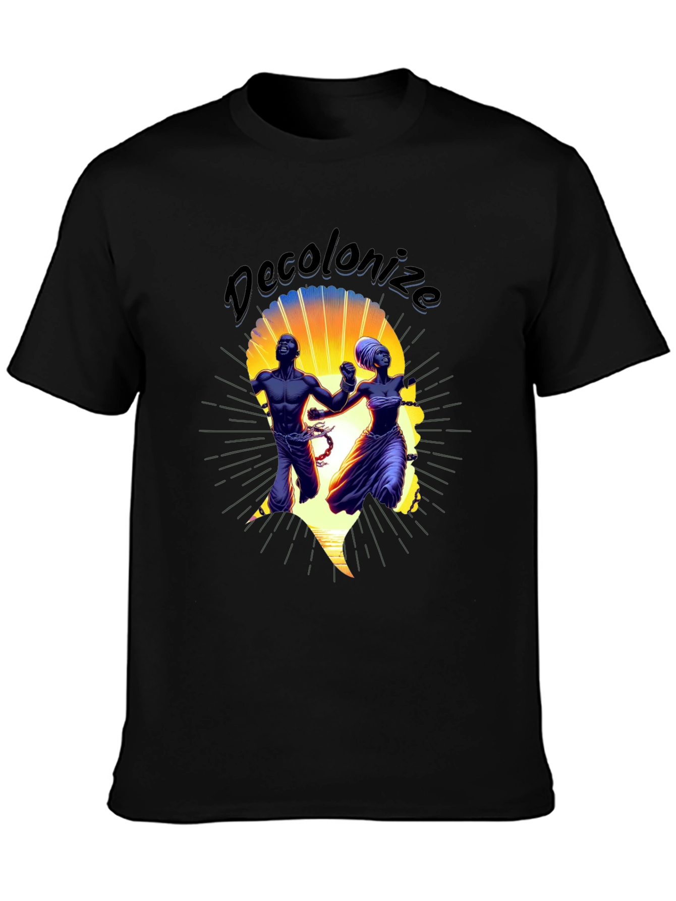 Black Decolonize Graphic T-Shirt - Black view 3
