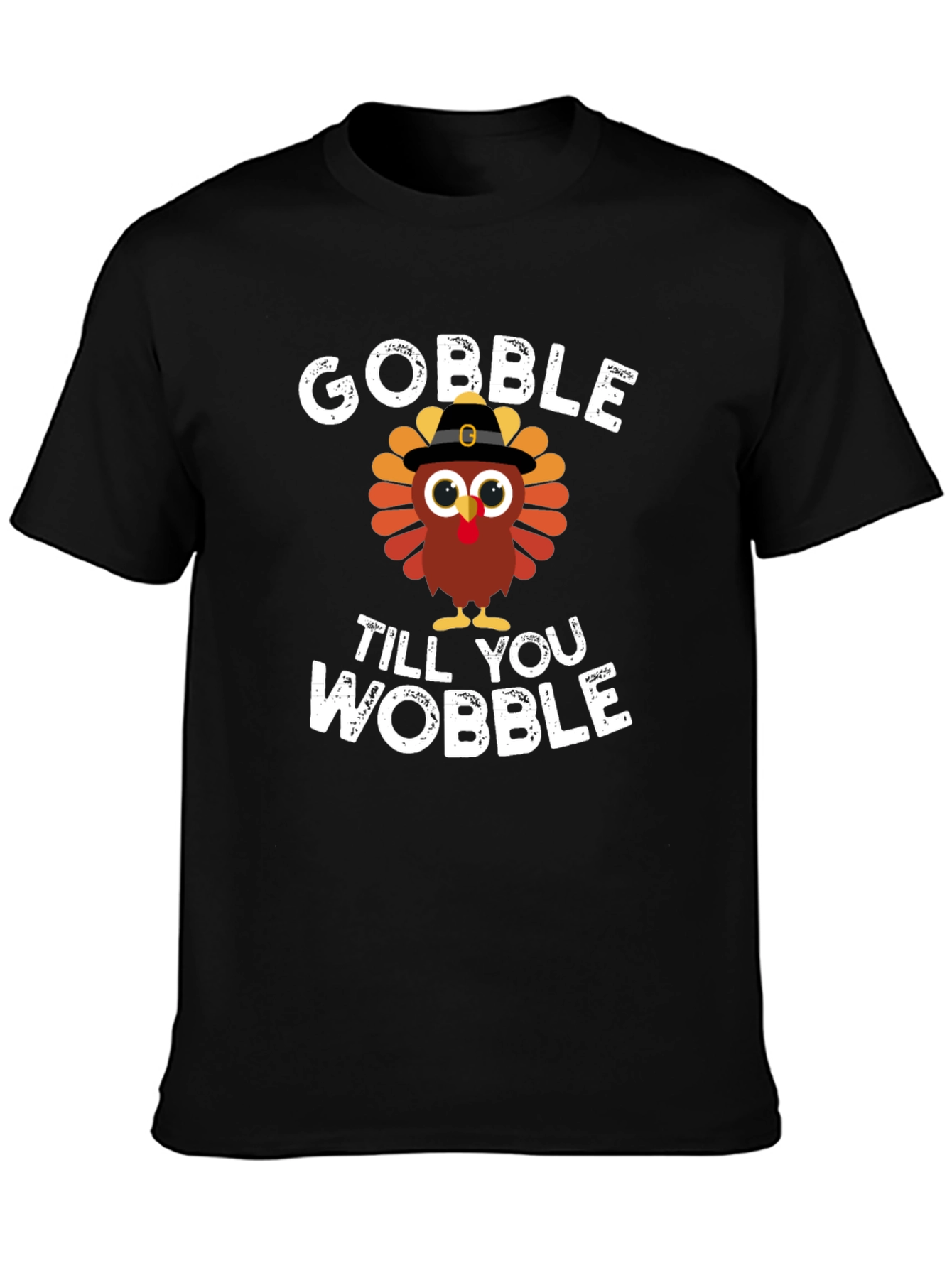 Gobble 'Til You Wobble Turkey Graphic Tee - 3