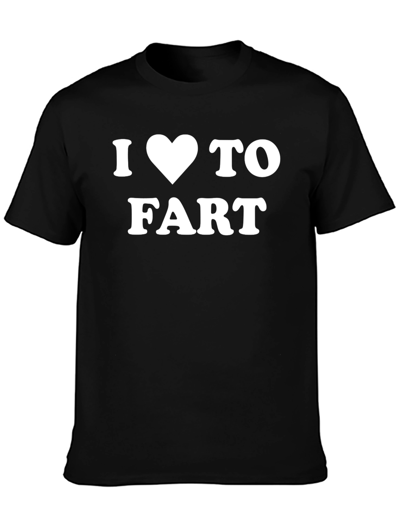 Black I Love to Fart Graphic Tee - Black Cotton T-Shirt view 3