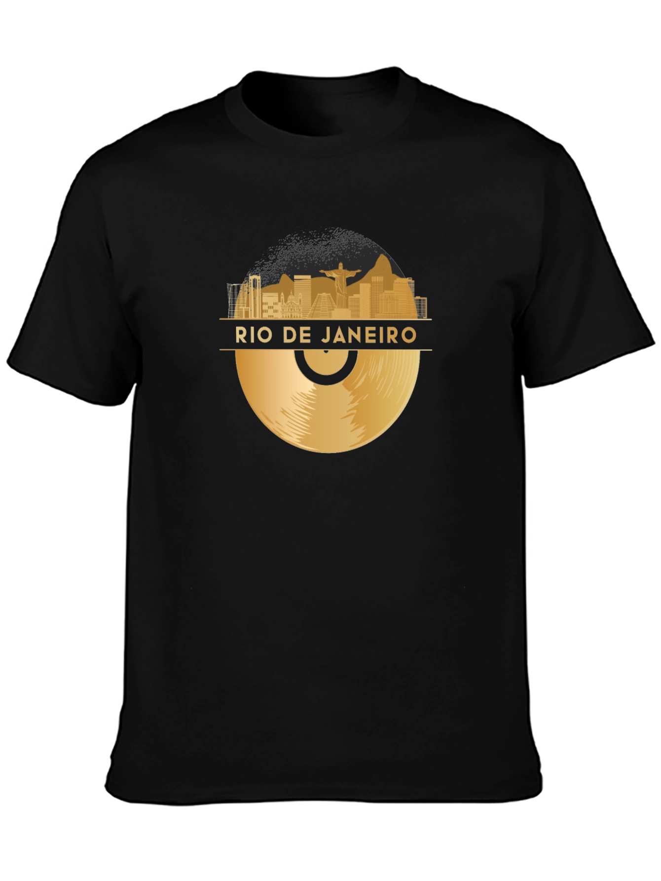 Black Rio de Janeiro Vinyl Graphic T-Shirt - Black view 3
