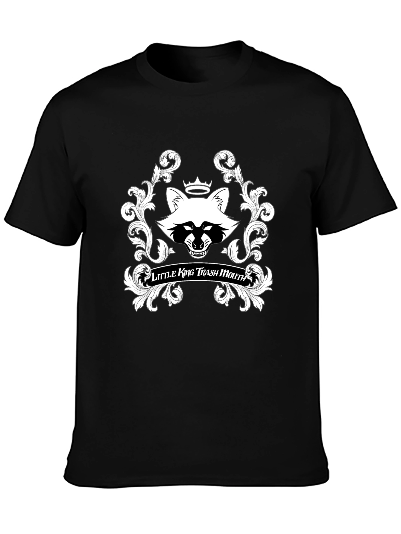 Black Little King Trash Mouth Graphic T-Shirt view 3
