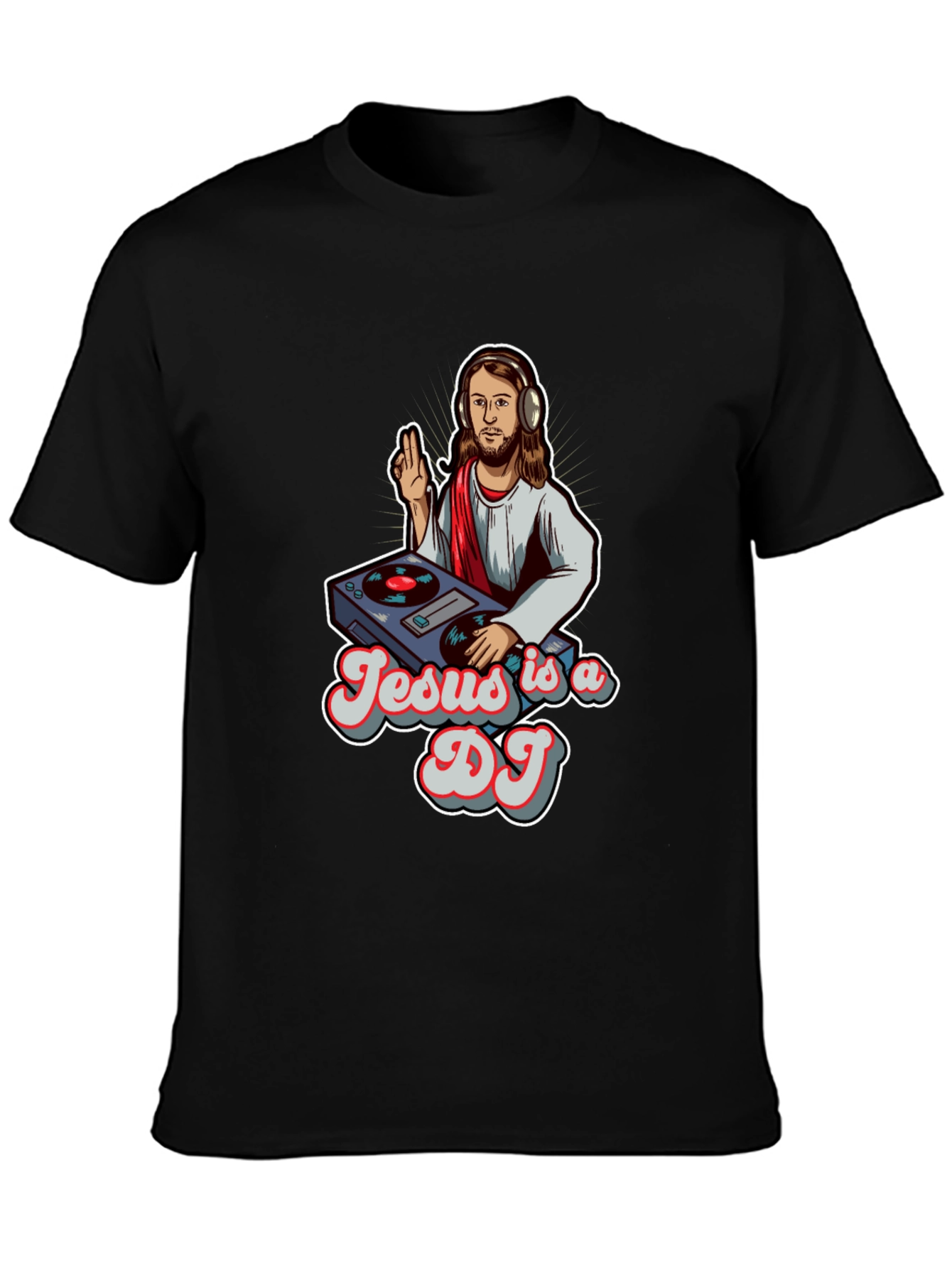 Black Jesus is a DJ Black T-Shirt view 3