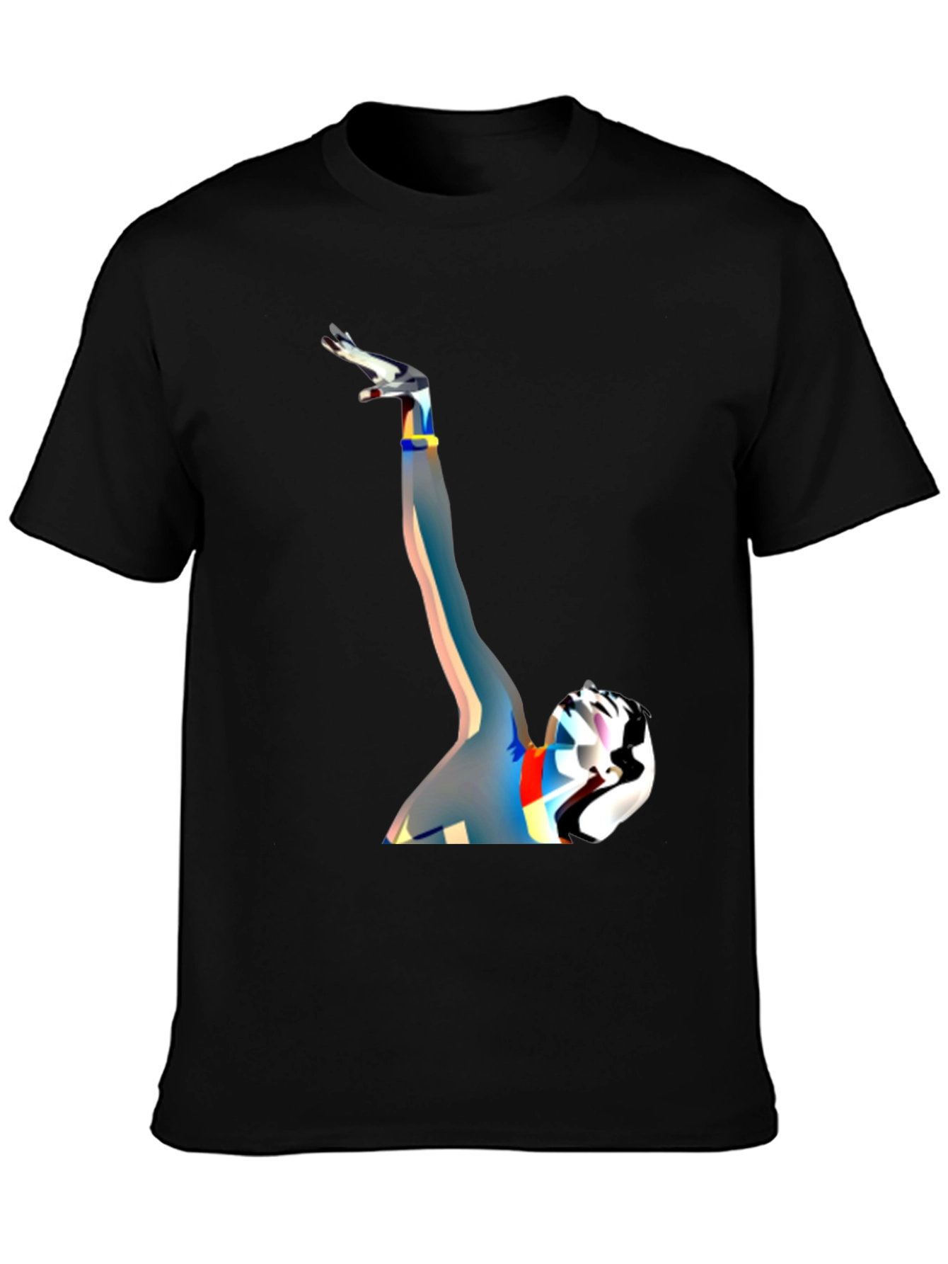 Black Abstract Expression Tee view 3