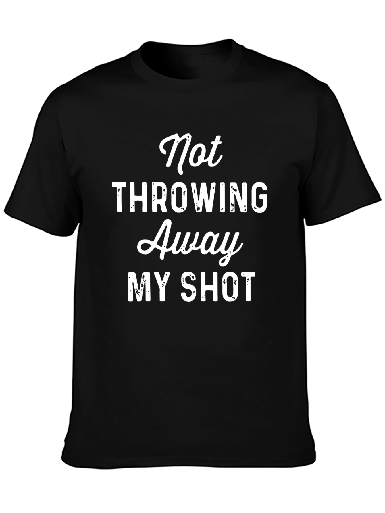 Black Not Throwing Away My Shot Tee view 3