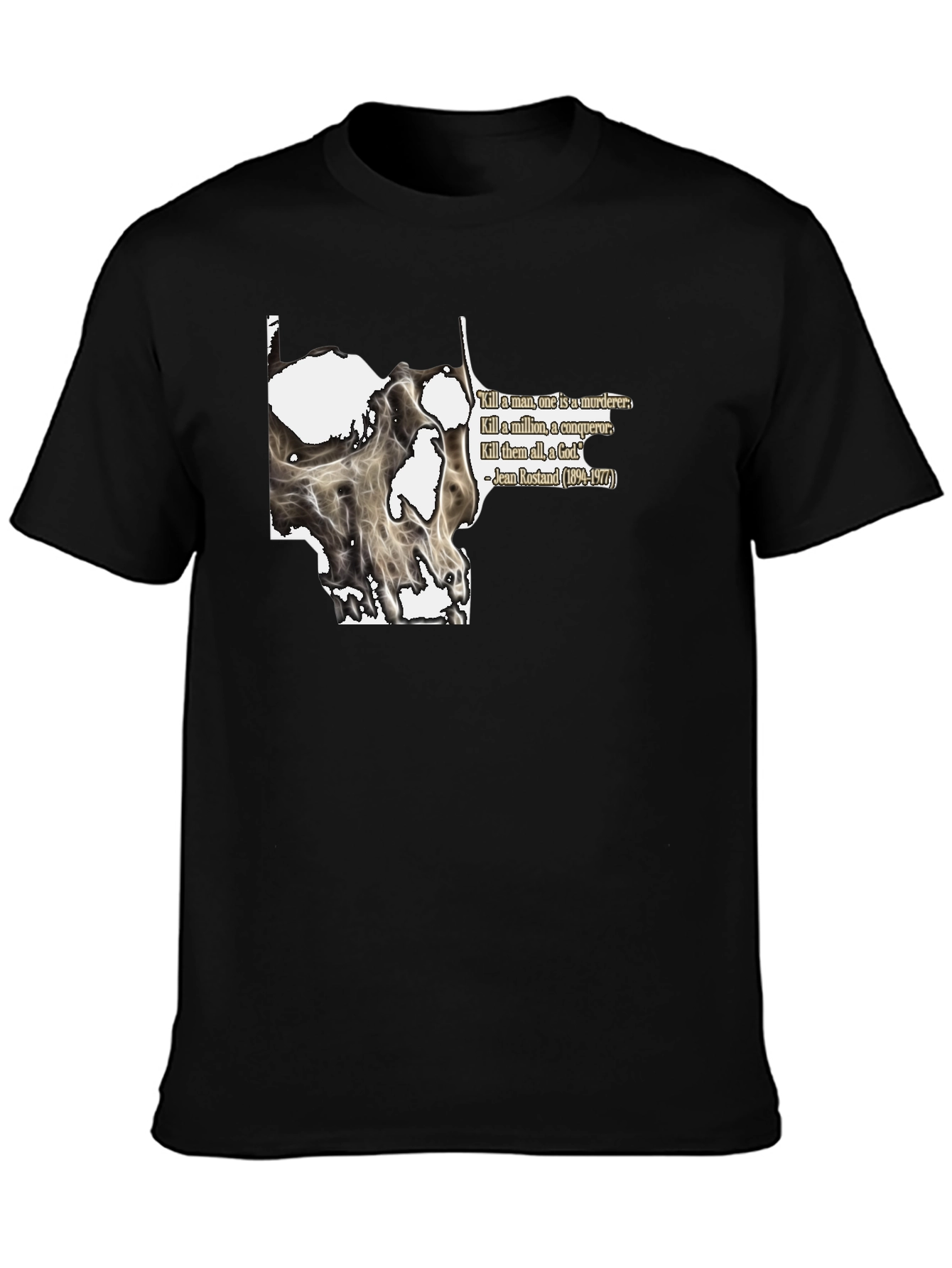 Black Skull Graphic T-Shirt view 3