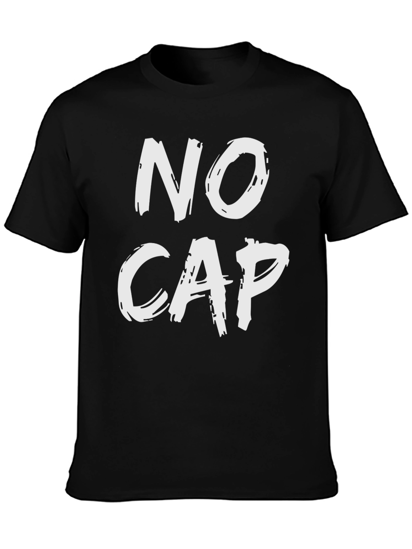 Black No Cap Black Graphic Tee - Statement T-Shirt view 3