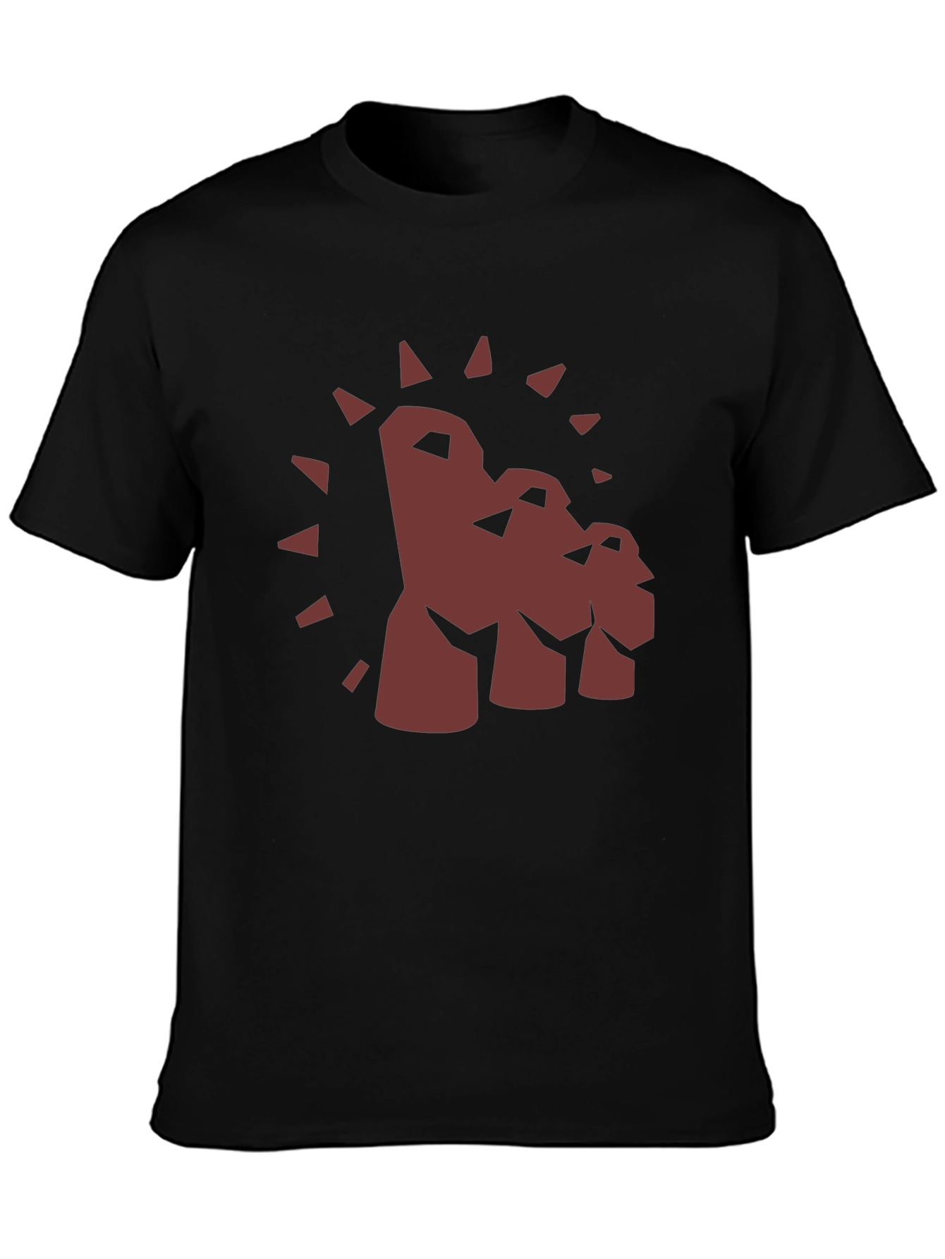Black Moai Head Graphic Tee - Unique Design view 3