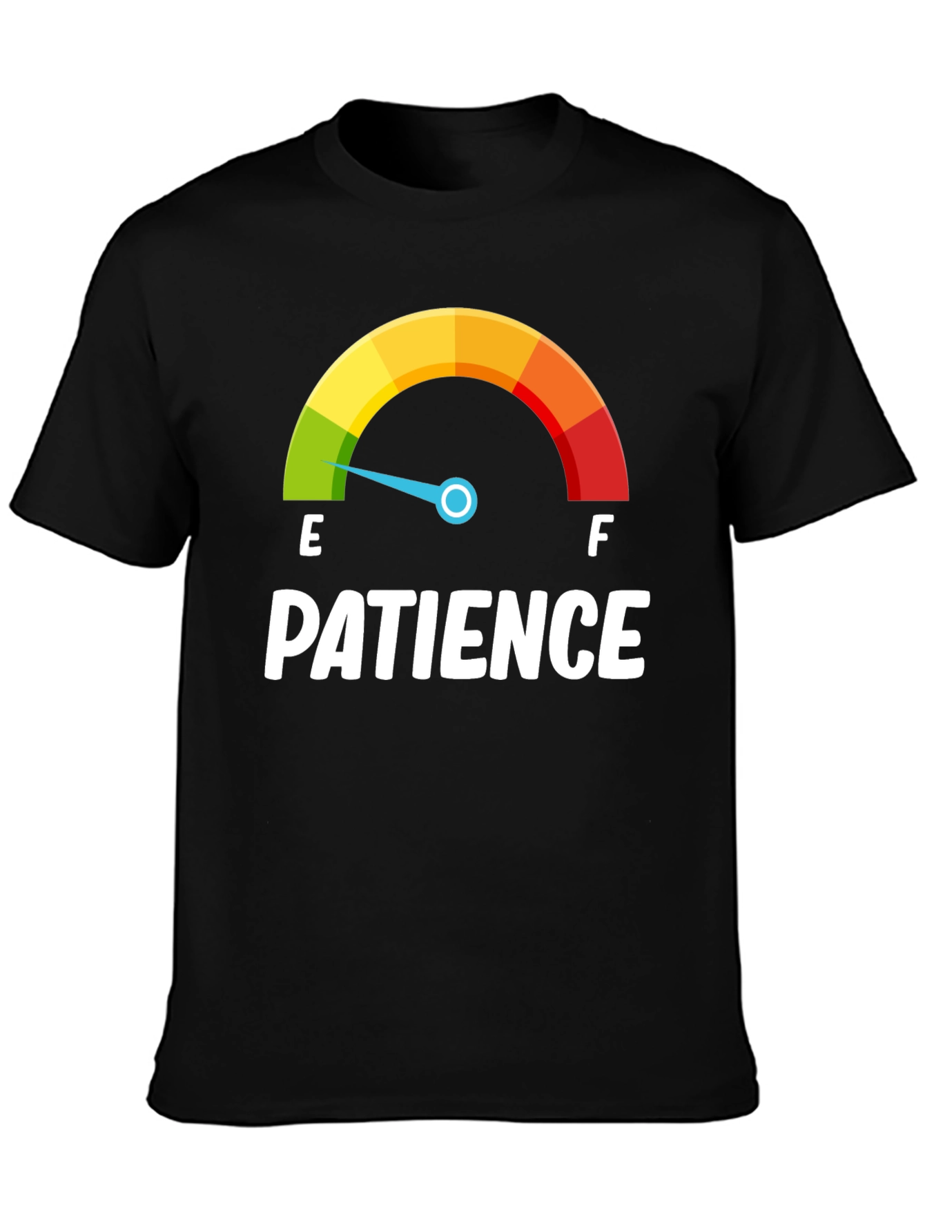 Black Patience Gauge T-Shirt - Runs Low! view 3