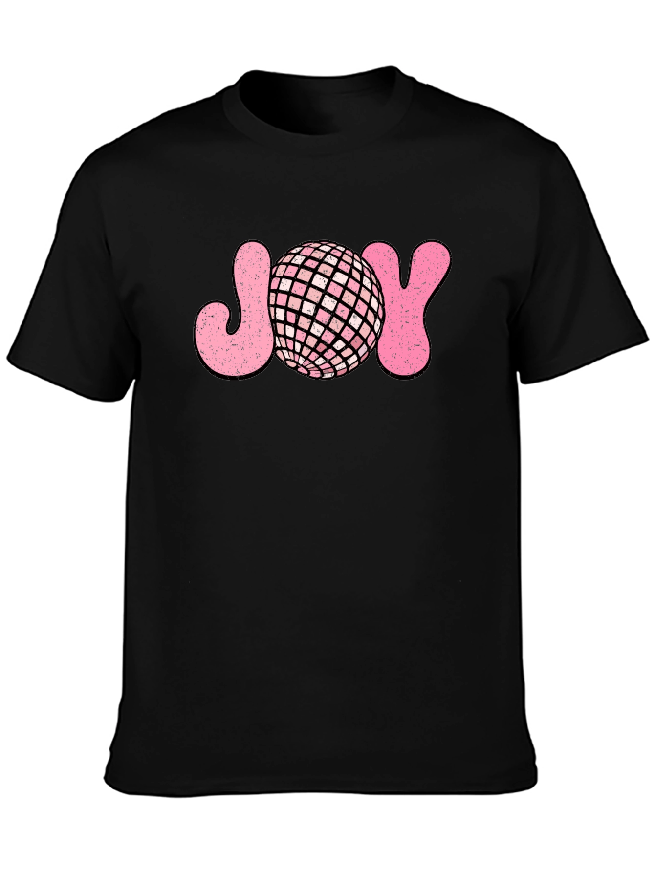 Black Retro Disco JOY T-Shirt view 3