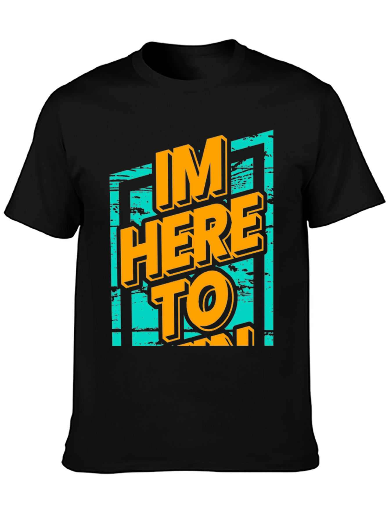 Black I'm Here to Party Graphic T-Shirt view 3