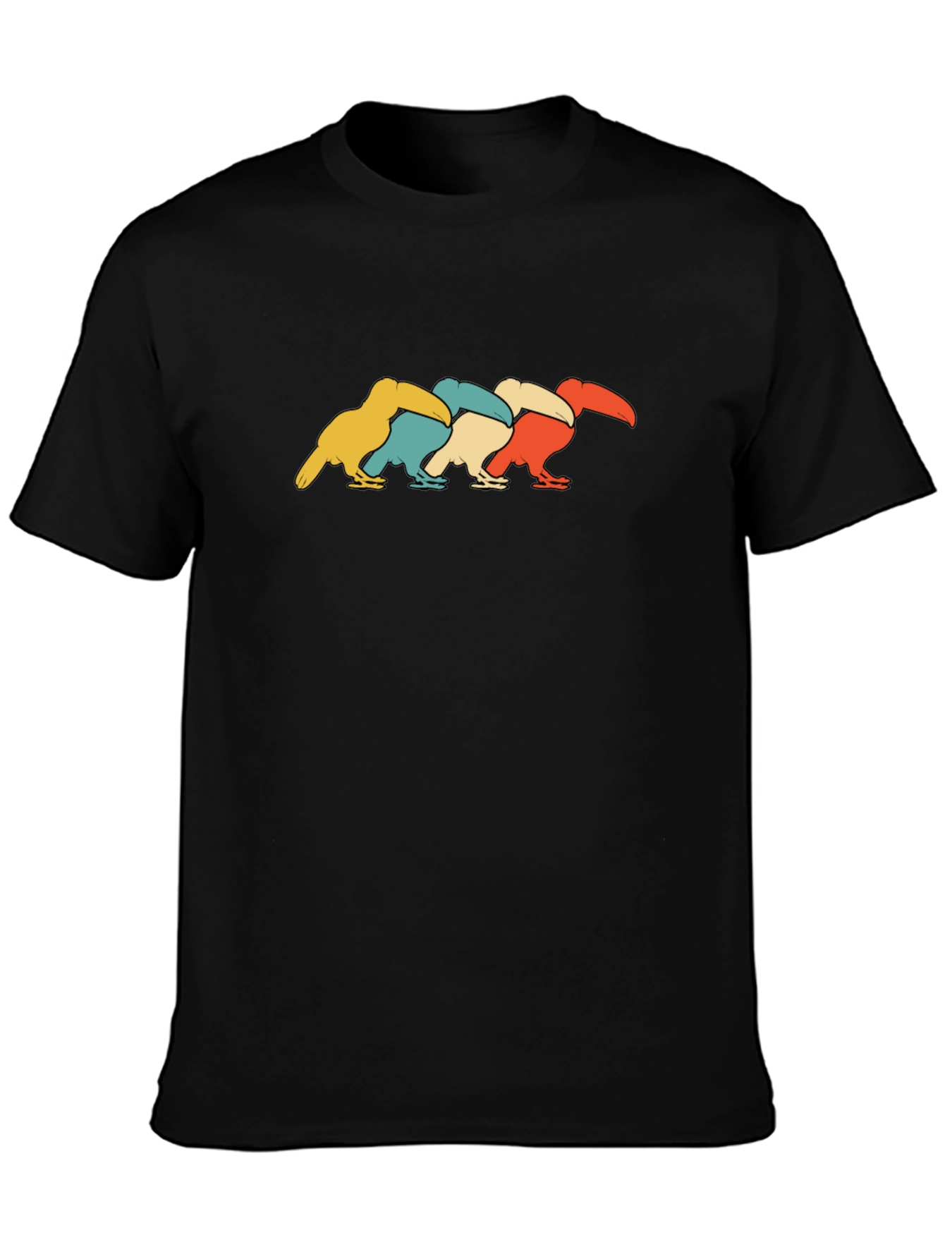 Black Retro Toucan T-Shirt - Graphic Tee view 3