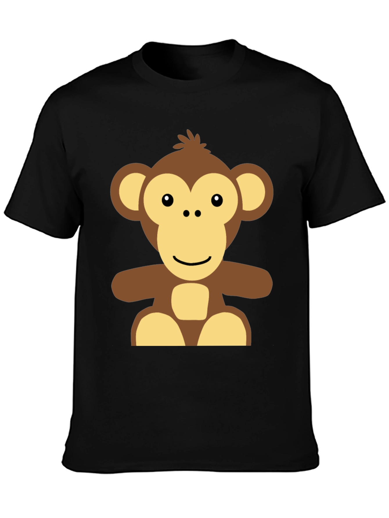 Black Monkey Graphic Black T-Shirt - Casual Wear view 3