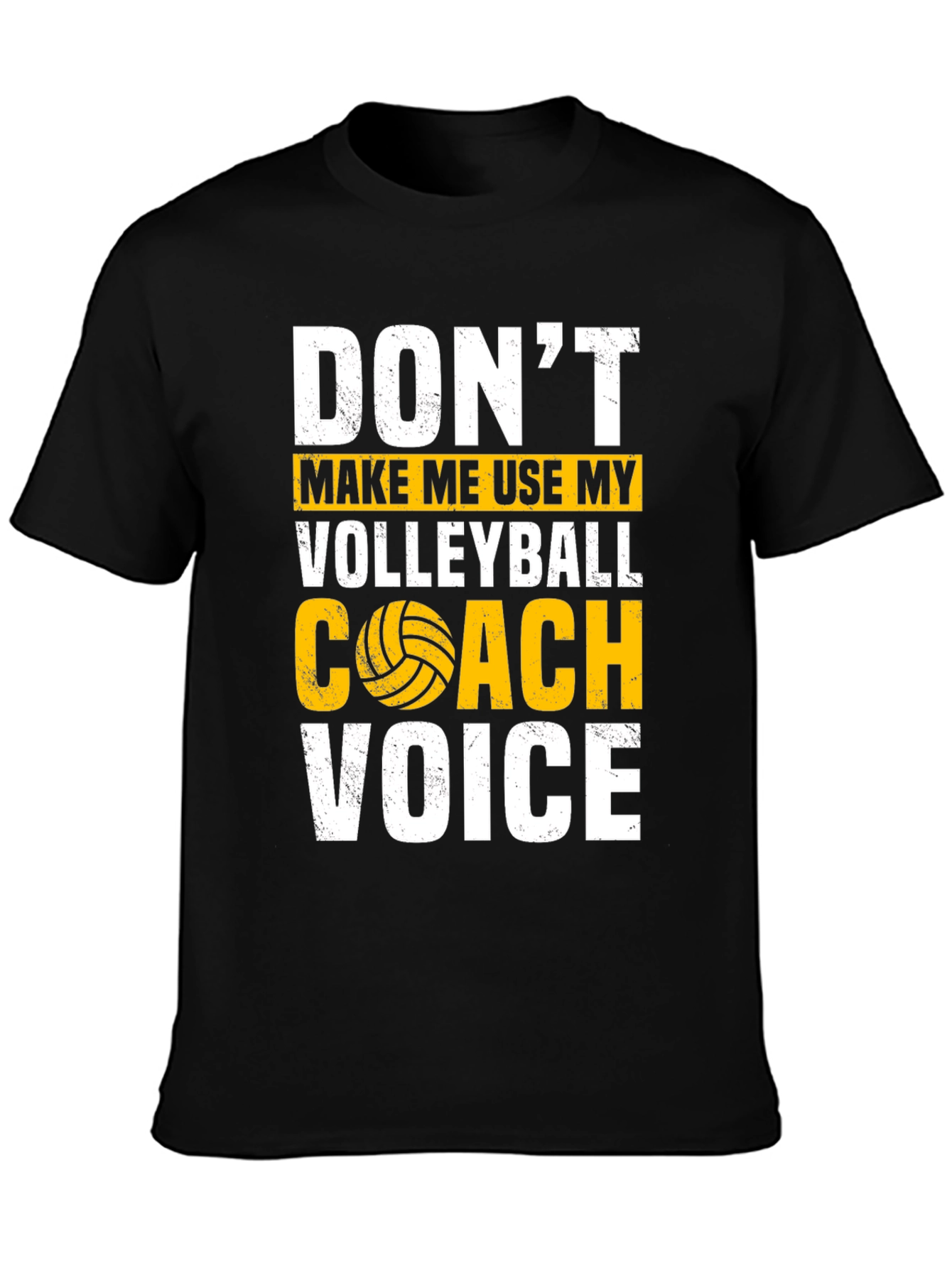 Black Volleyball Coach T-Shirt - Funny Warning Tee view 3
