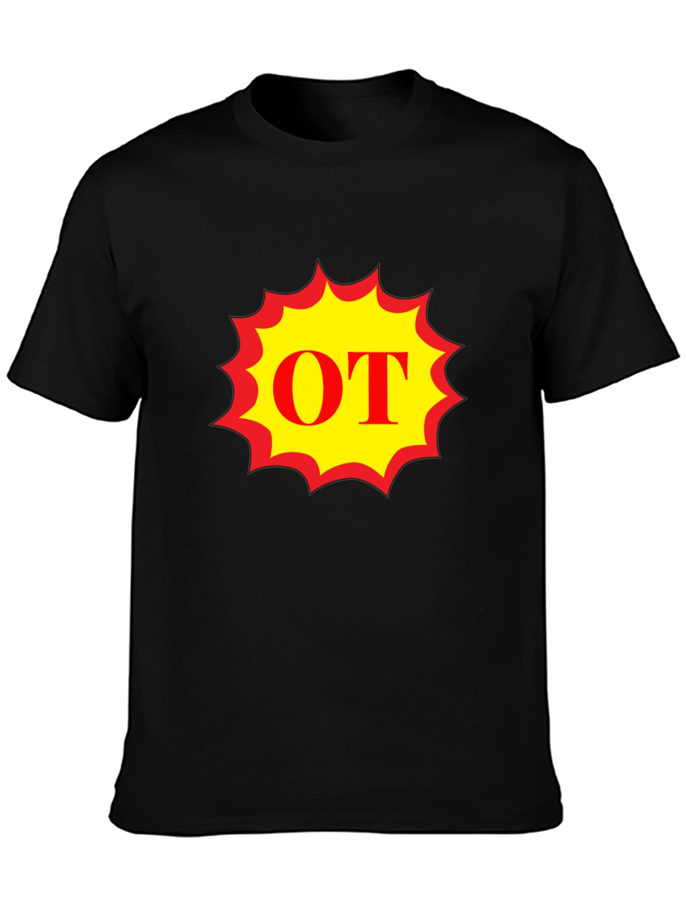 Black OT Burst T-Shirt - Bold Graphic Tee view 3