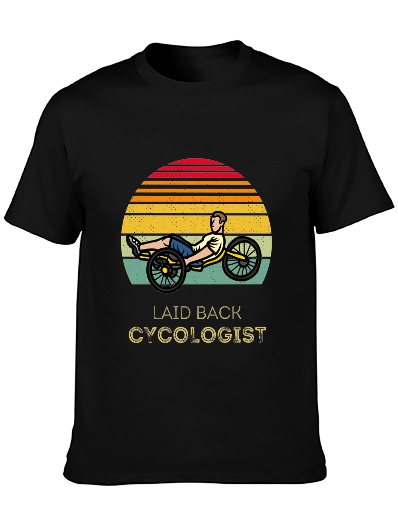 Black Laid Back Cycologist T-Shirt view 3