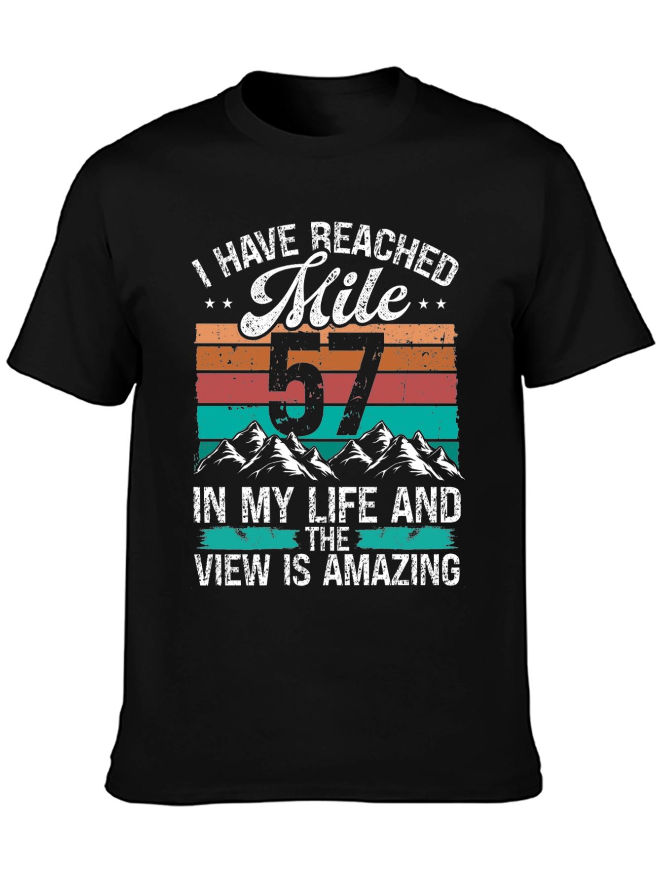 Black 57 Mile Life View T-Shirt view 3
