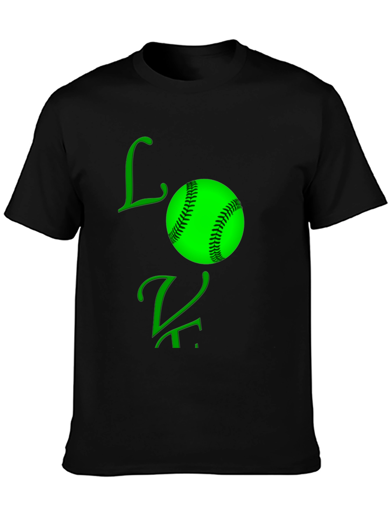 Black Love Baseball Black T-Shirt view 3