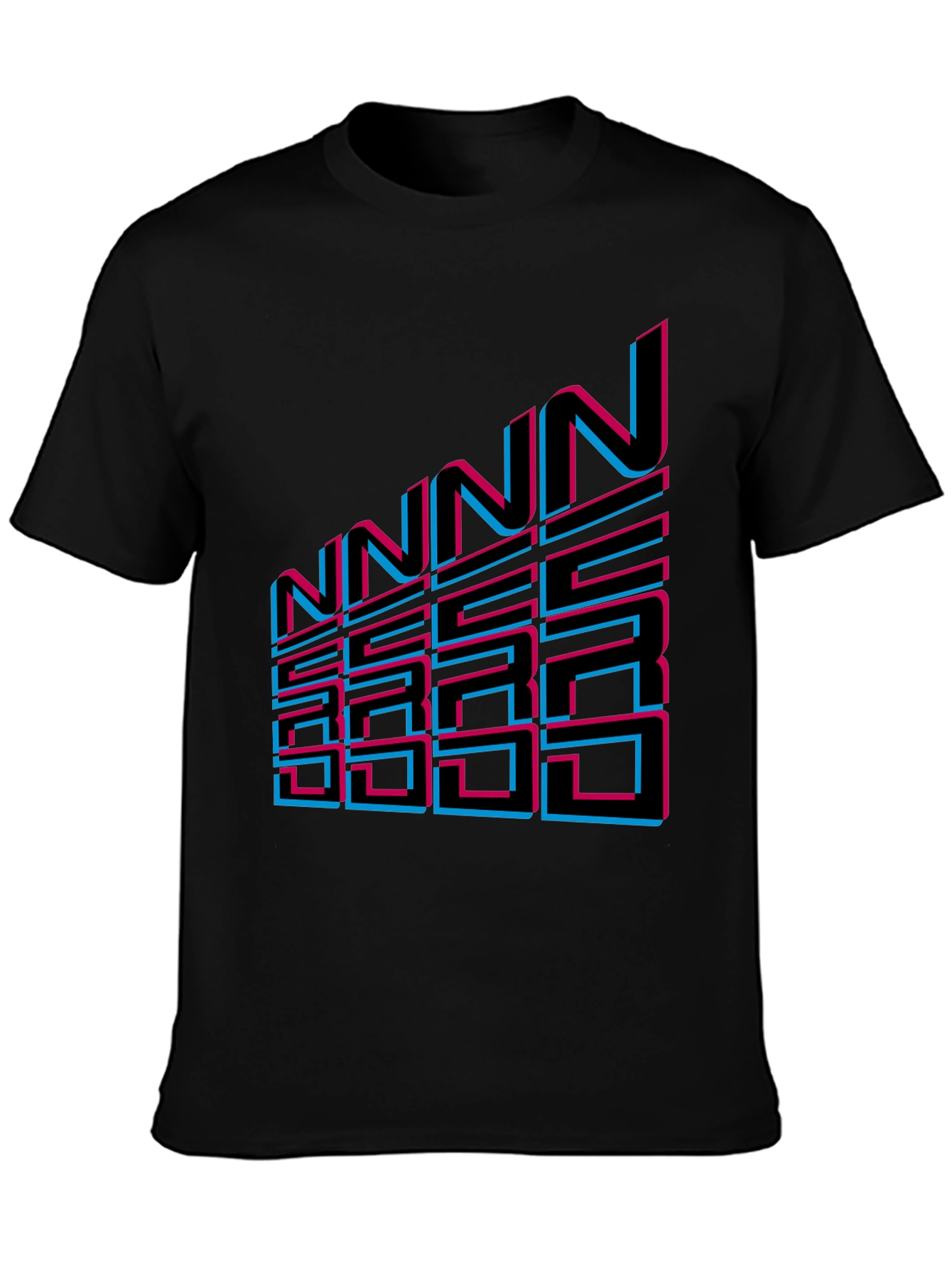 Black Retro NNN SSS Graphic Tee - Black view 3