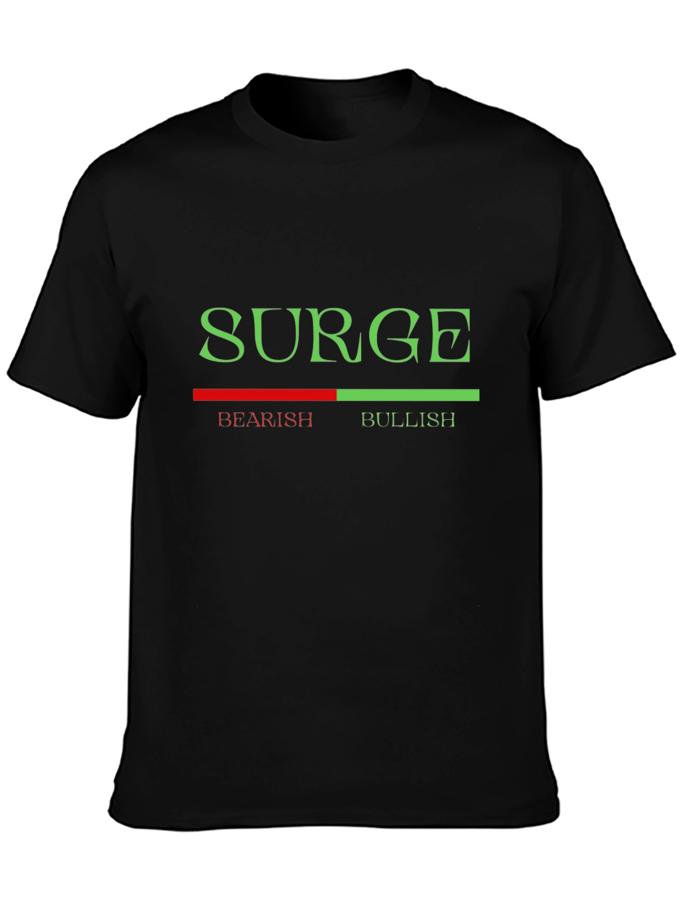 Black Surge Bearish Bullish Graphic Tee - Trader T-Shirt view 3