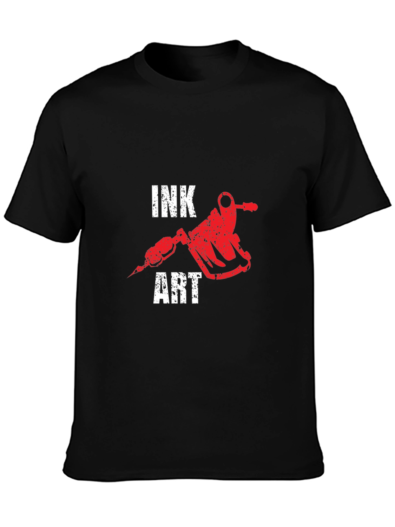 Black Ink Art Graphic Tee - Tattoo Artist Shirt view 3