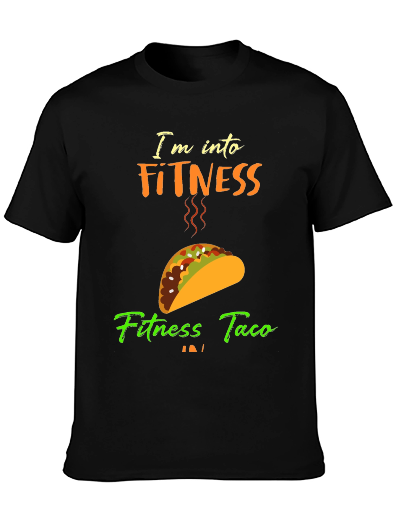 Black Fitness Taco T-Shirt - Gym Humor Tee view 3