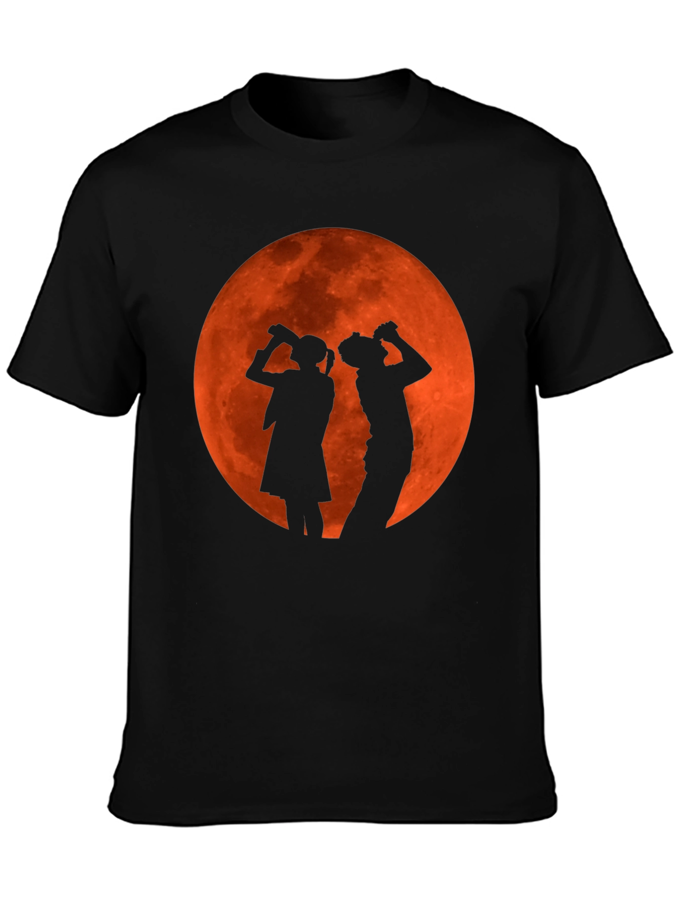 Black Silhouette Moon Drinking T-Shirt view 3