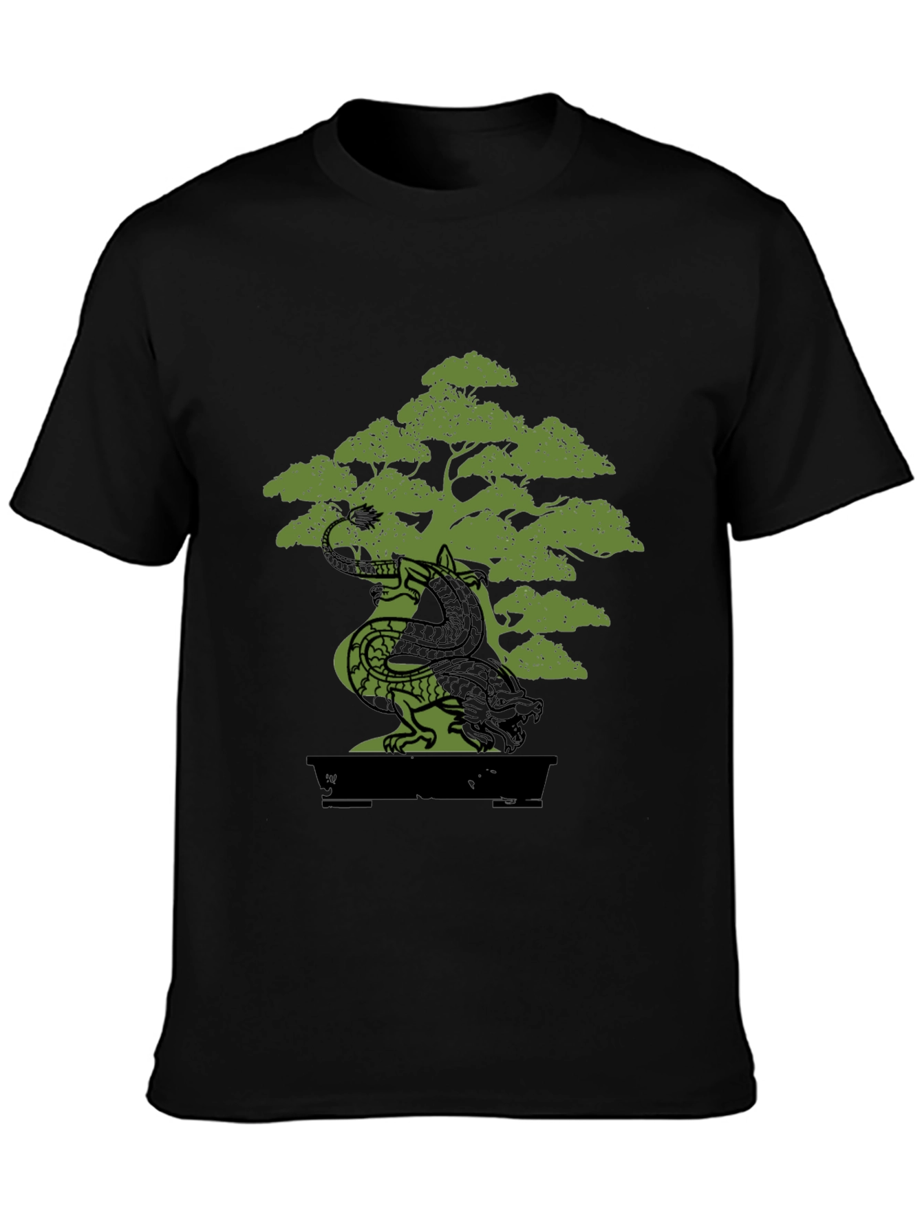 Black Dragon Bonsai Graphic Tee - Unique Design view 3