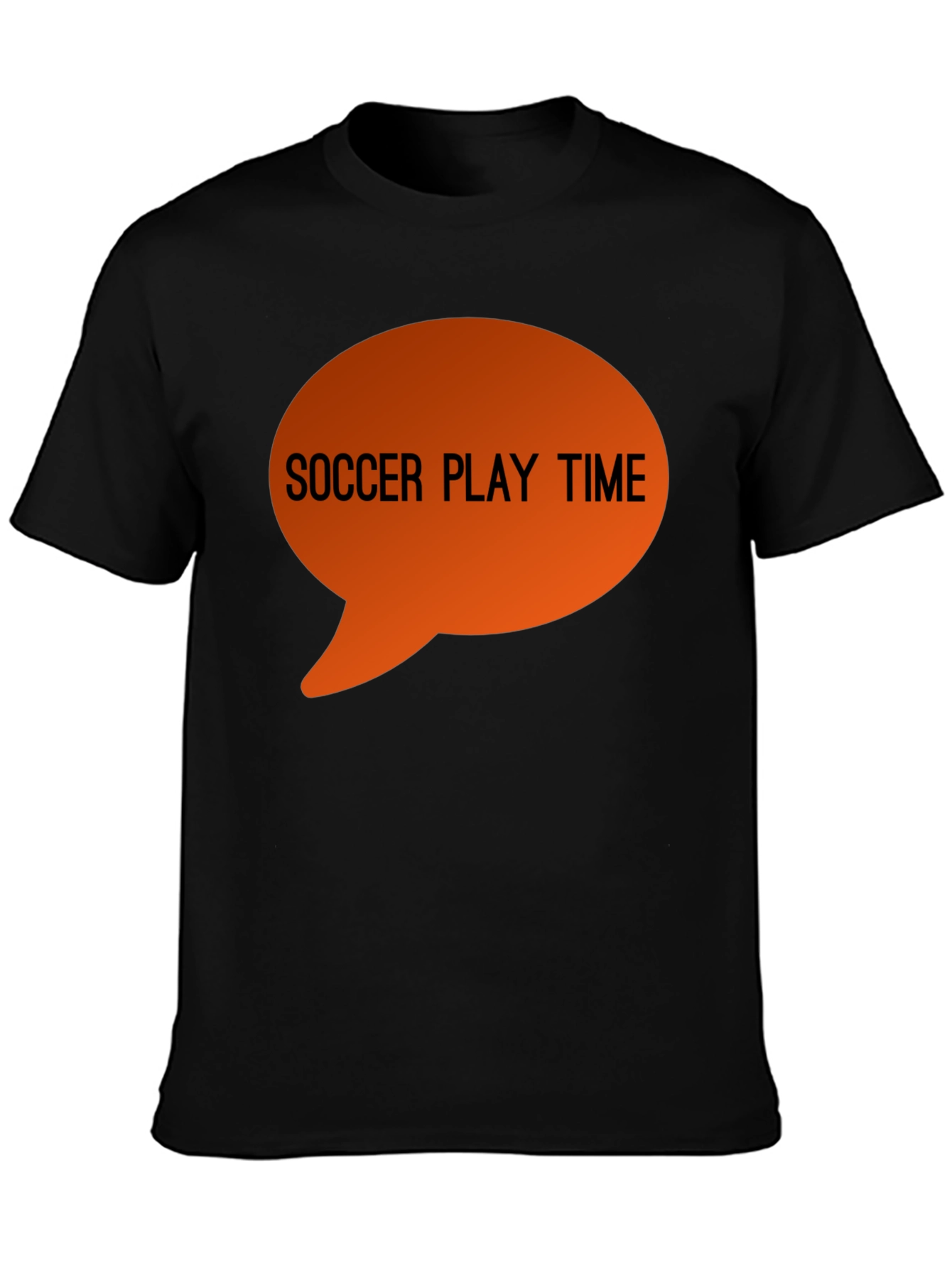 Black Soccer Play Time Graphic Tee - Black Cotton T-Shirt view 3