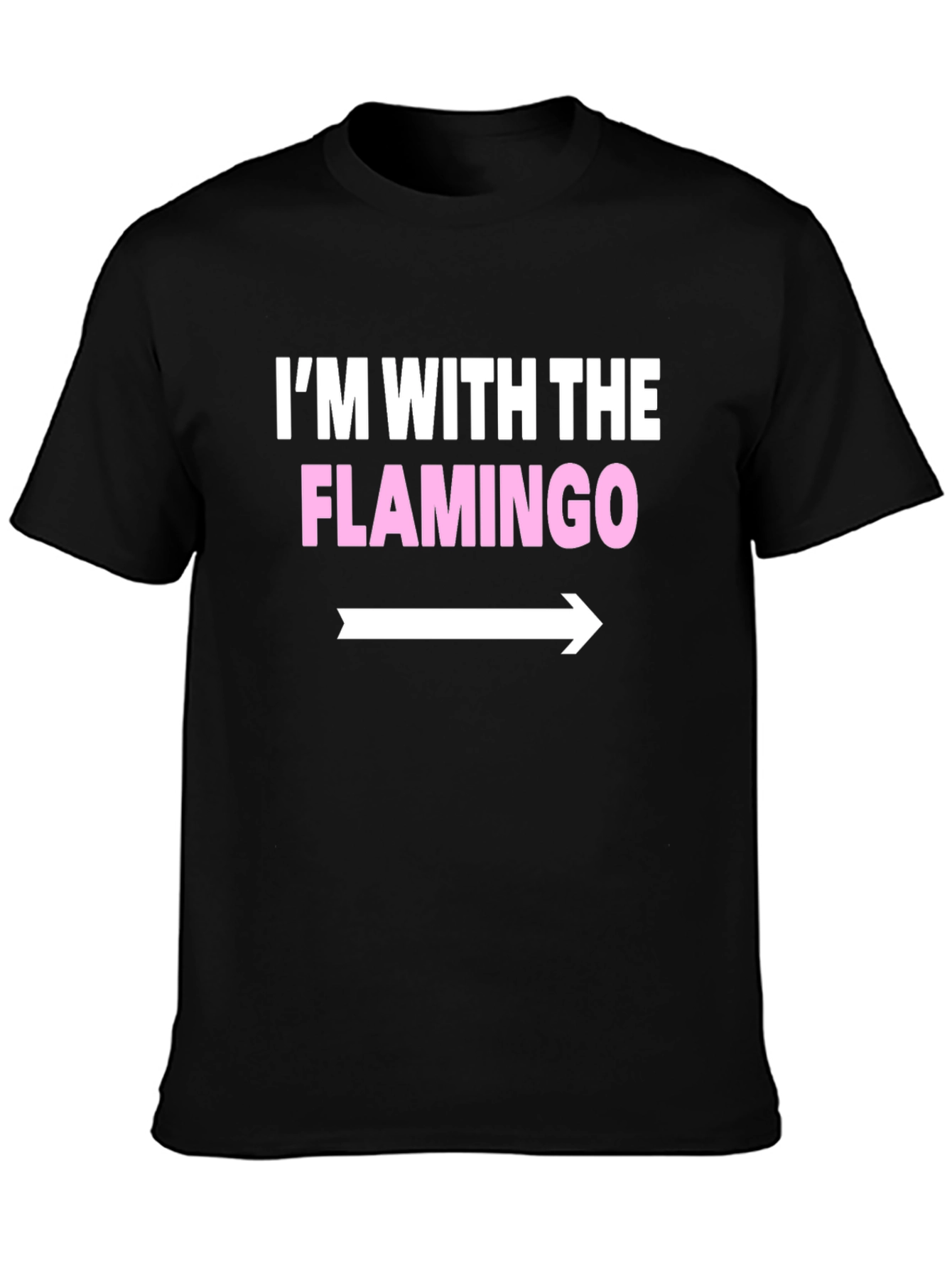 Black I'm With The Flamingo T-Shirt view 3