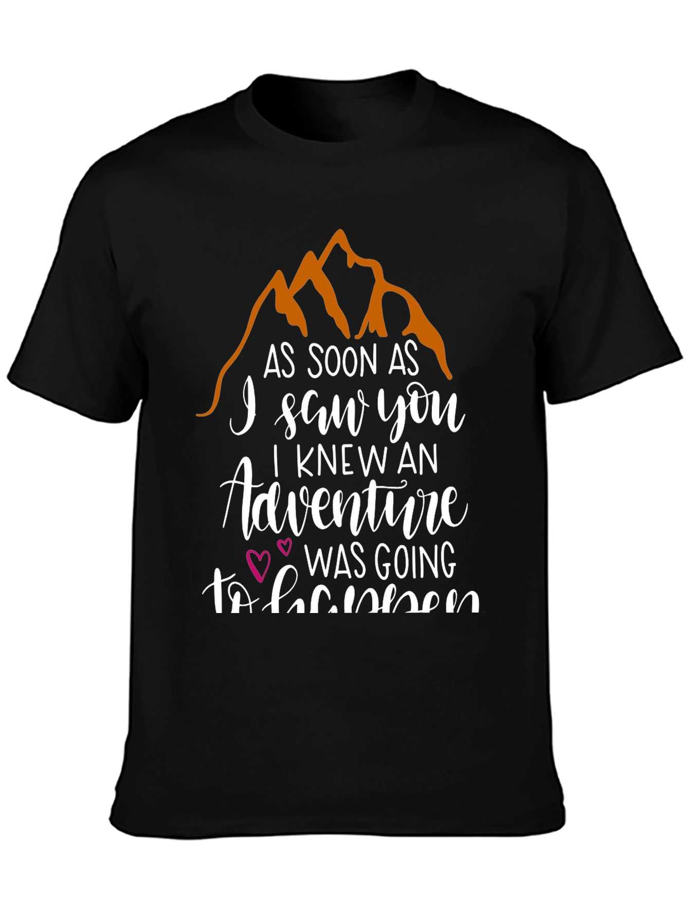 Black Adventure Awaits Graphic Tee - Black Unisex Shirt view 3