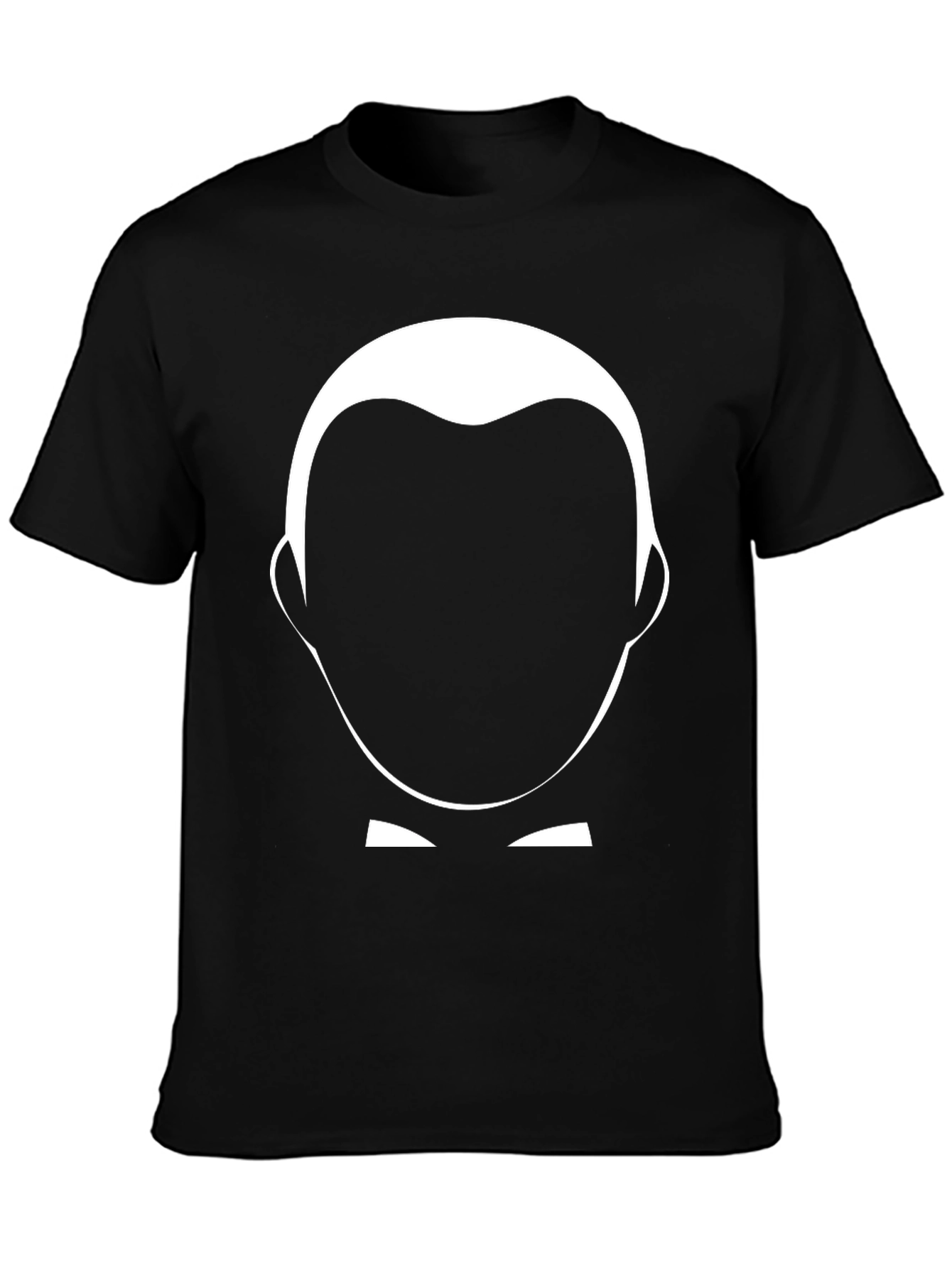 Black Minimalist Tuxedo Silhouette Tee view 3