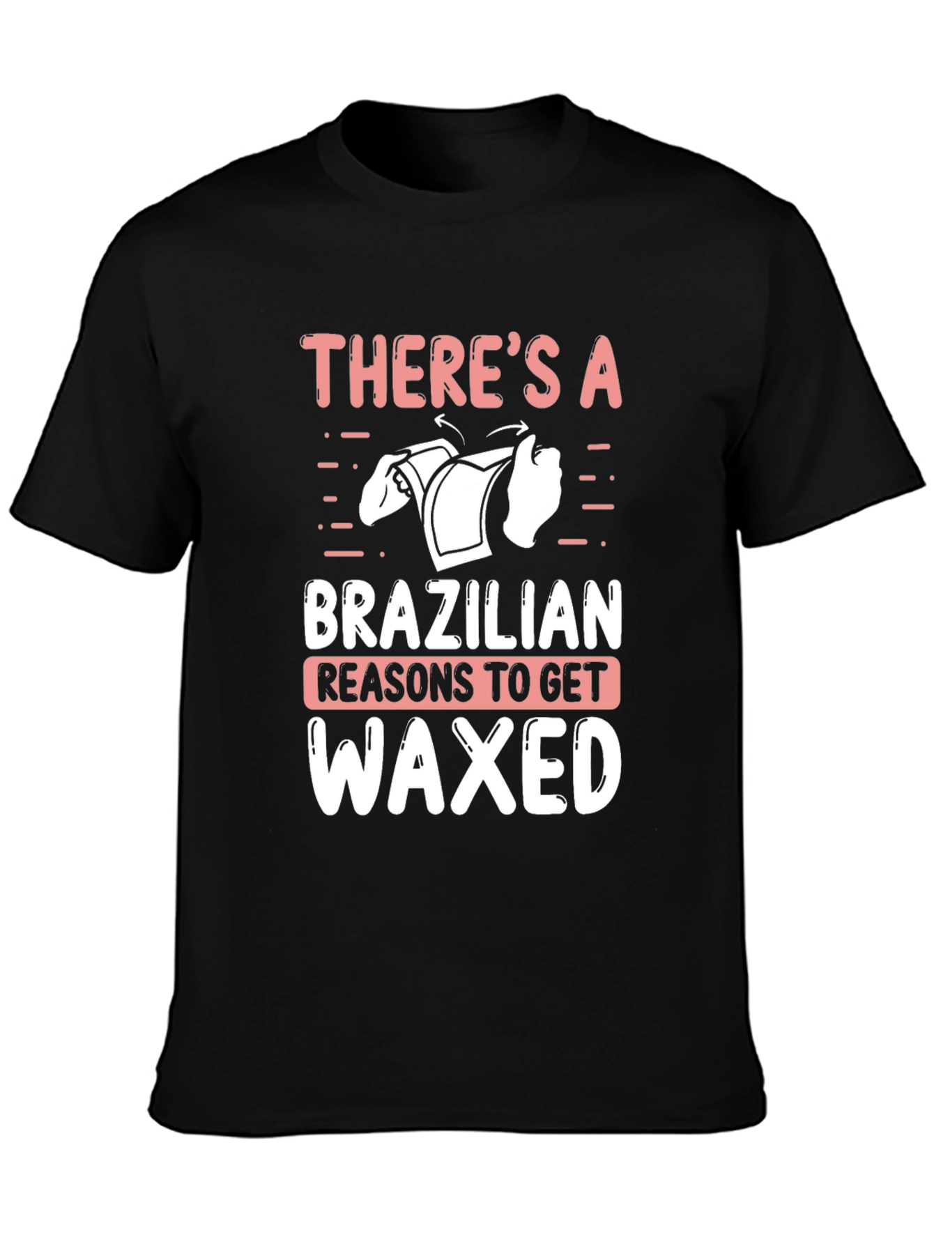 Black Brazilian Waxing Graphic T-Shirt view 3