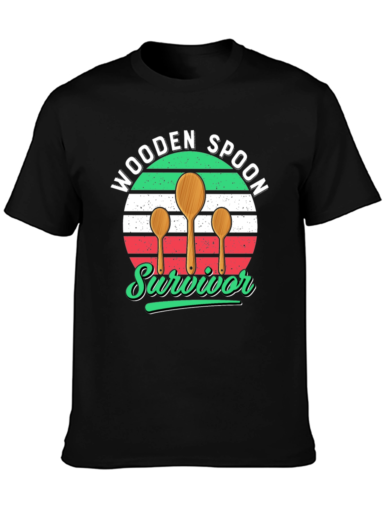 Black Wooden Spoon Survivor T-Shirt view 3