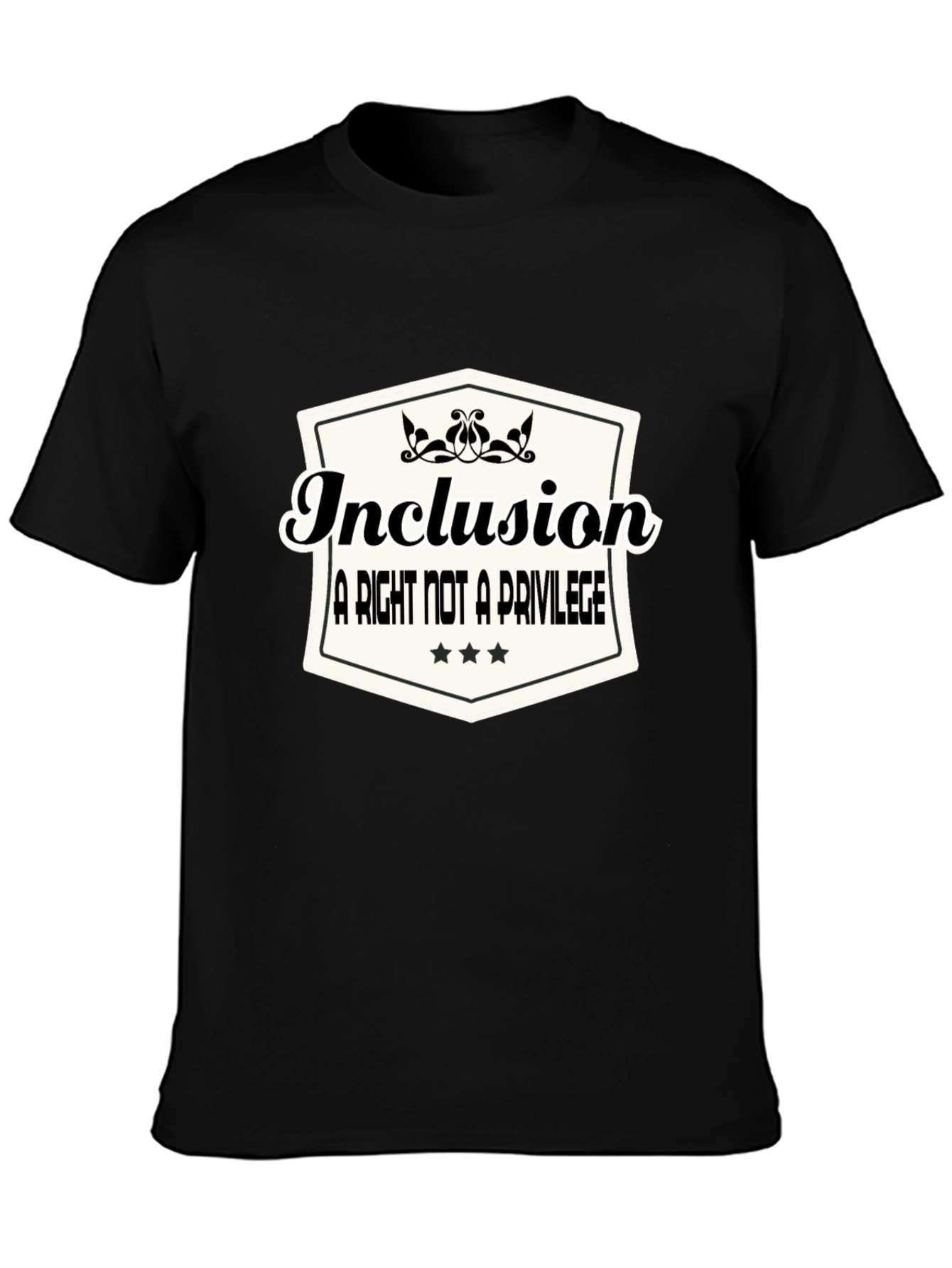 Black Inclusion T-Shirt: A Right Not a Privilege view 3