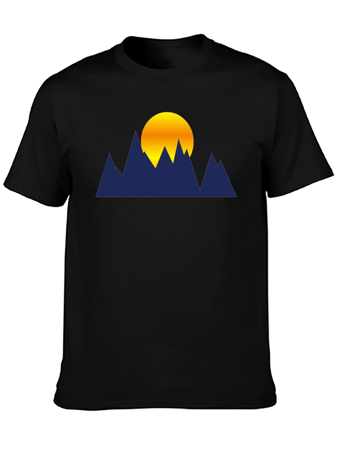 Black Mountain Sunset Graphic T-Shirt - Soft Cotton Blend view 3