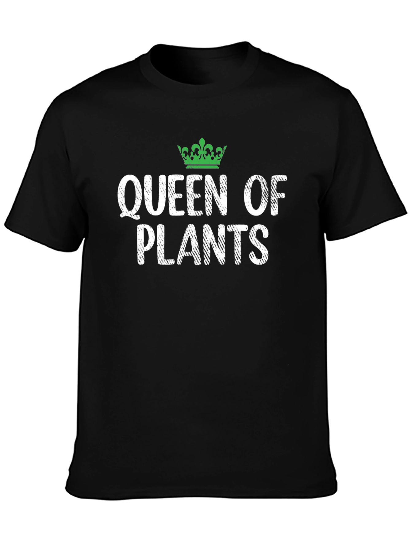 Black Queen of Plants Graphic T-Shirt - Black view 3