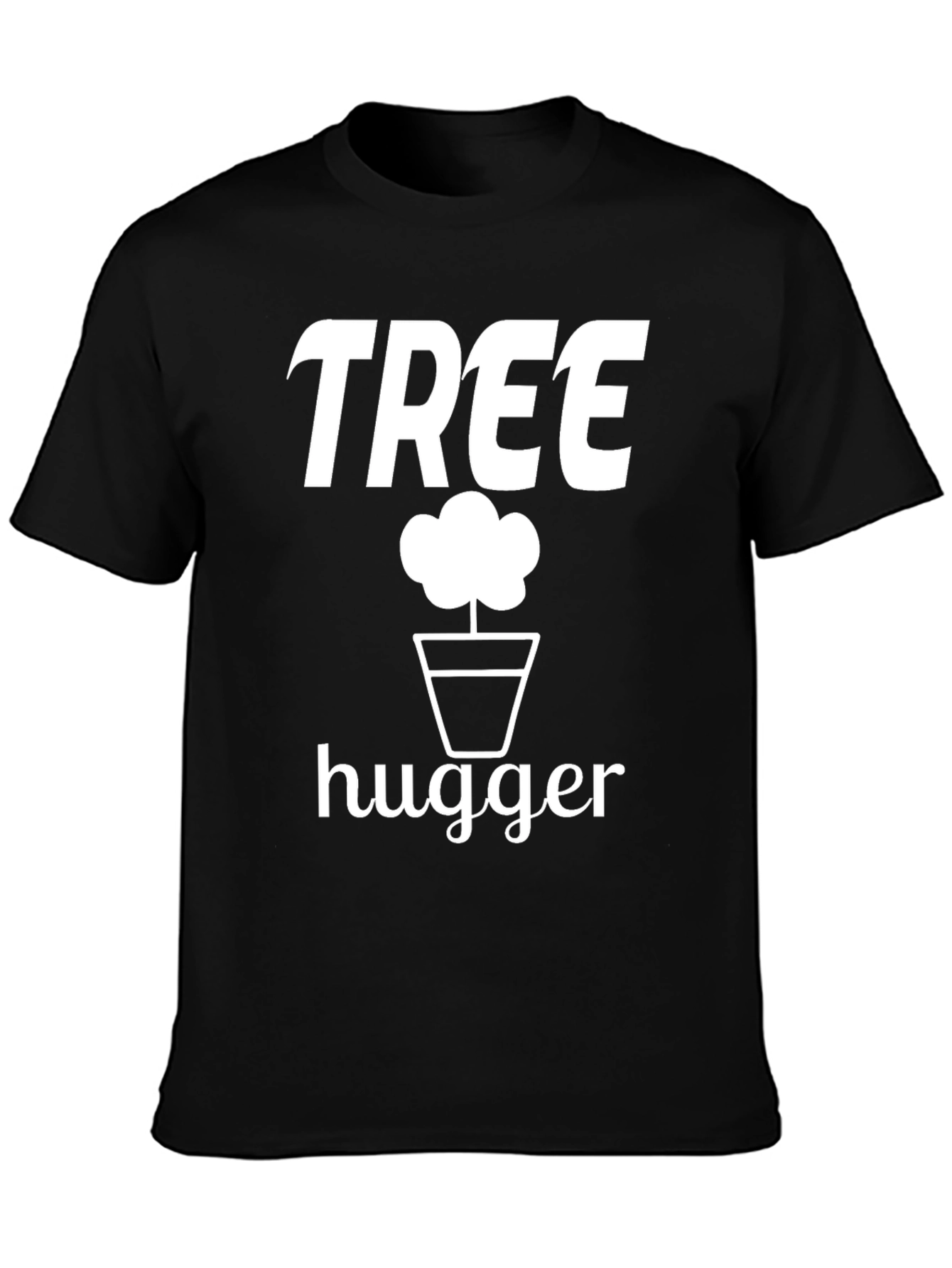 Black Tree Hugger Graphic Tee - Eco Friendly view 3