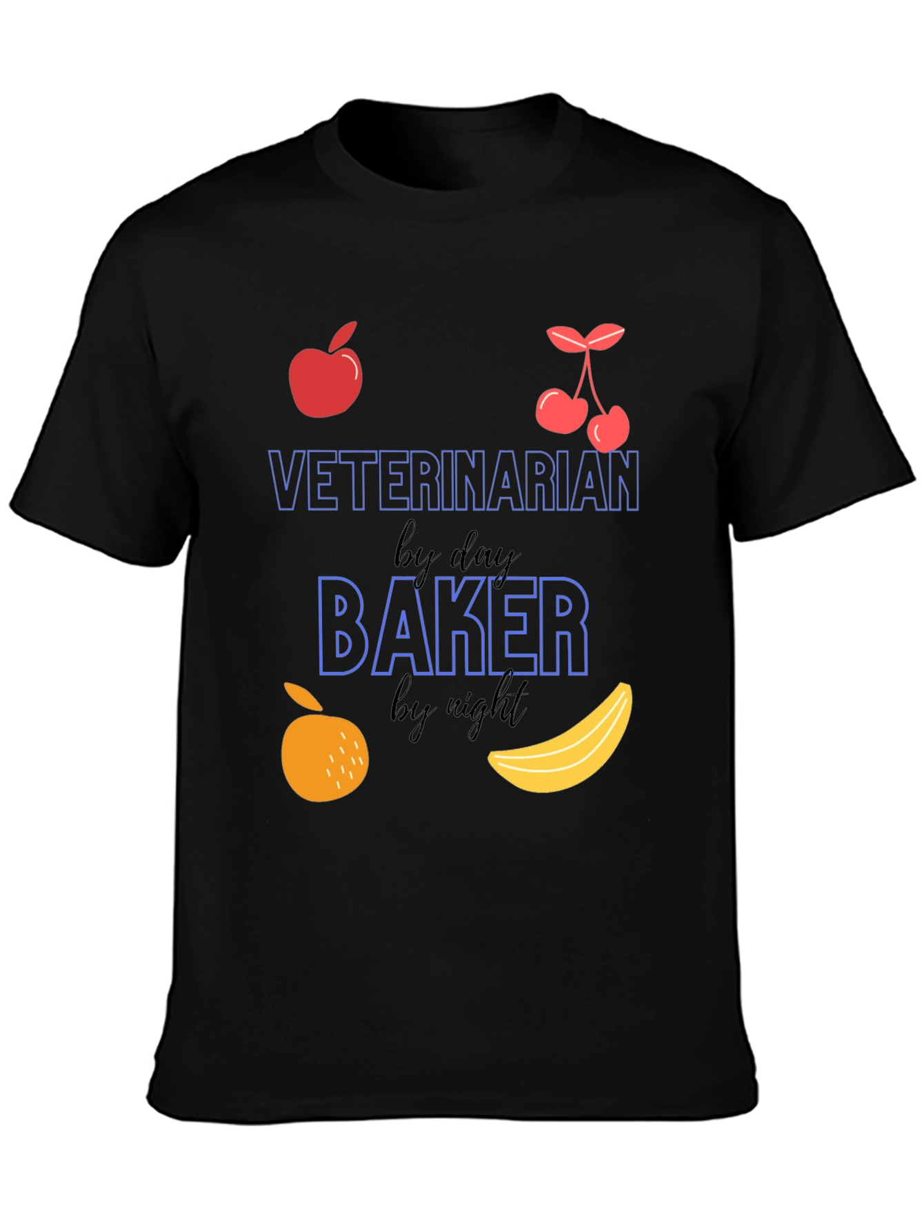Black Veterinarian Baker T-Shirt view 3