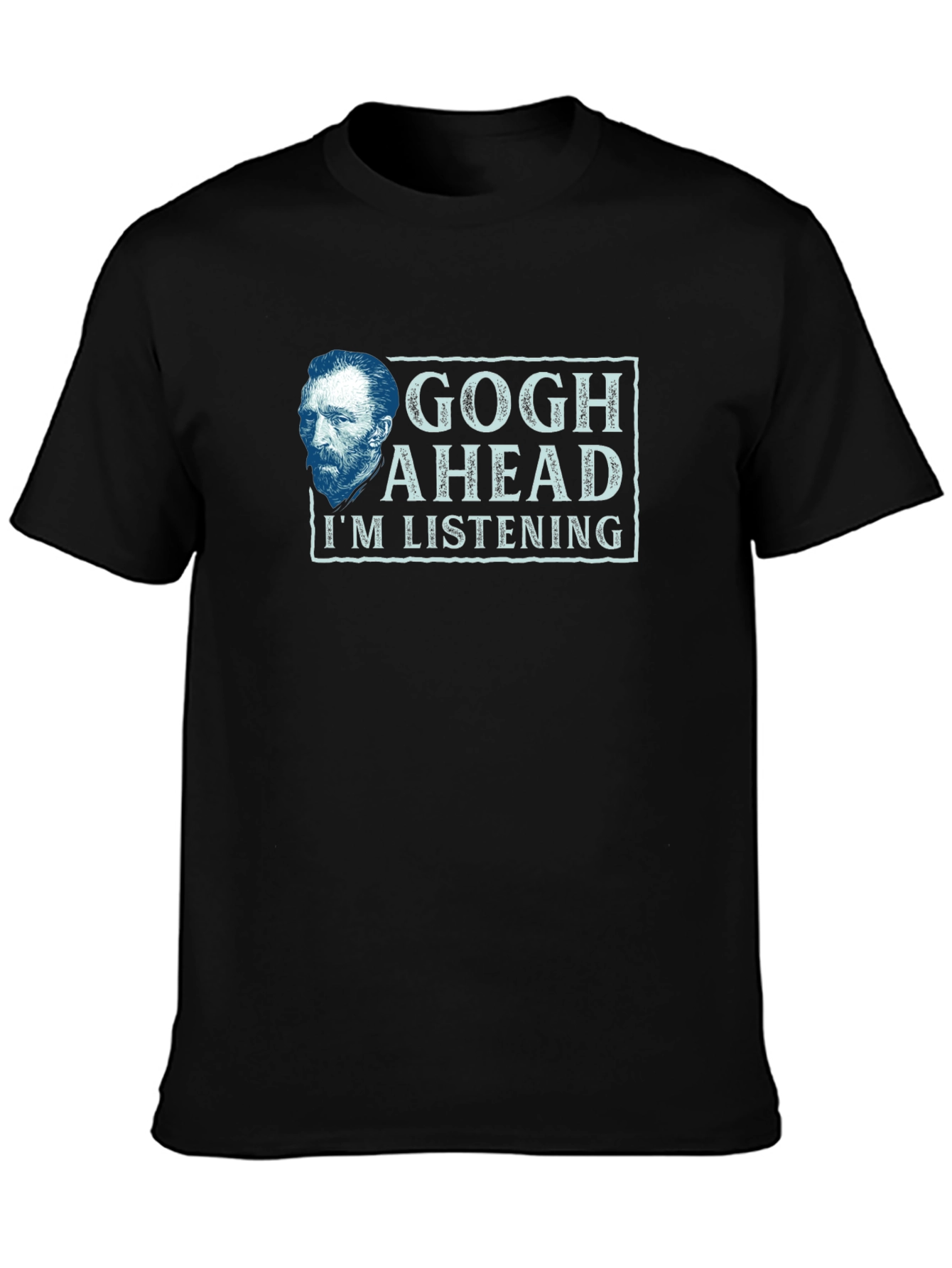 Black Gogh Ahead T-Shirt - Funny Artist Tee view 3