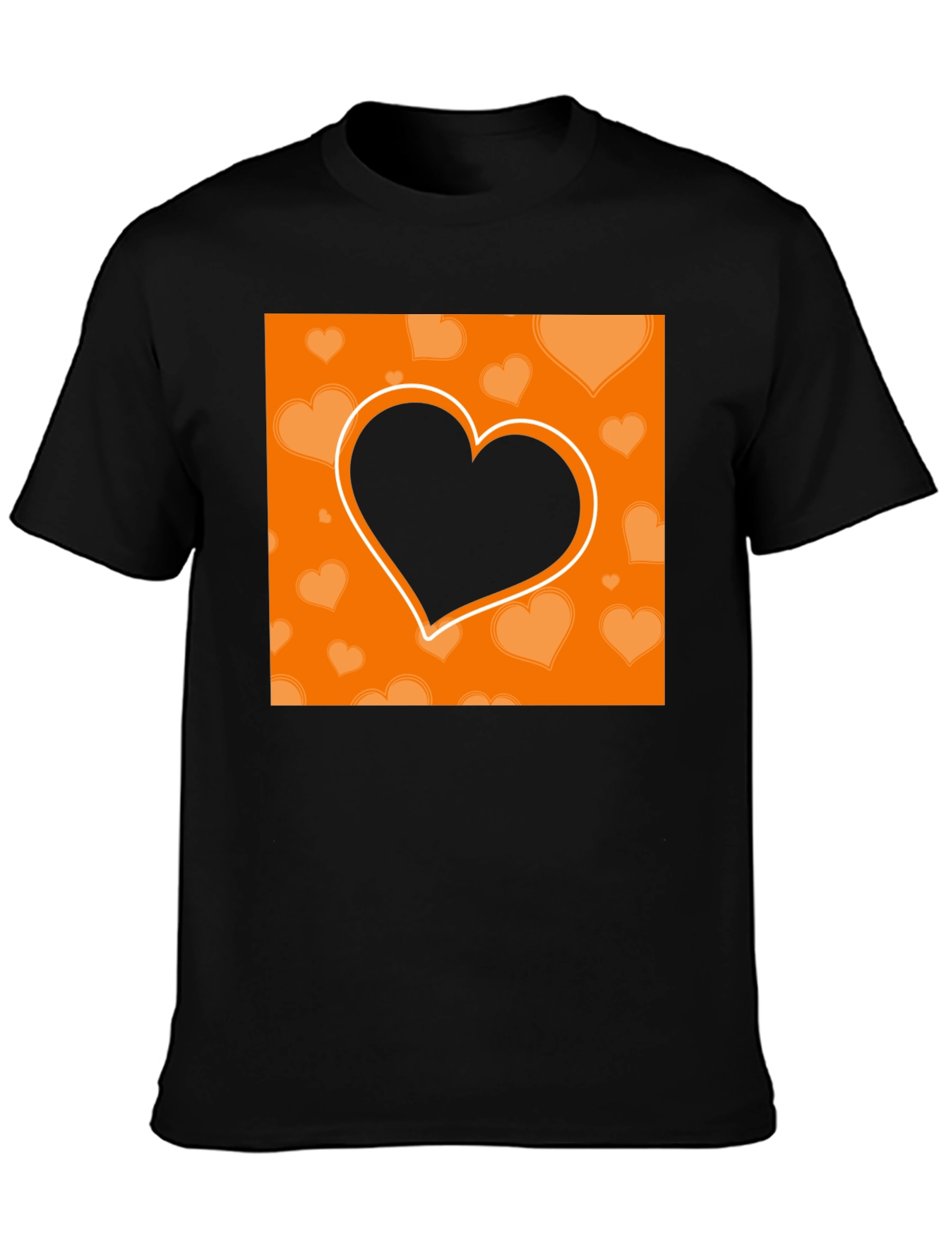 Black Heart Graphic Black T-Shirt - Stylish Casual Tee view 3